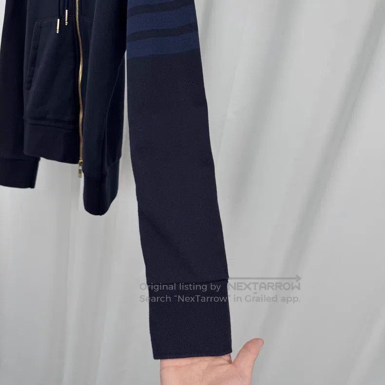 Thom Browne Thom Browne Dark Blue Zip-Up Sweatshirt Size US M / EU 48-50 / 2 - 4 Thumbnail