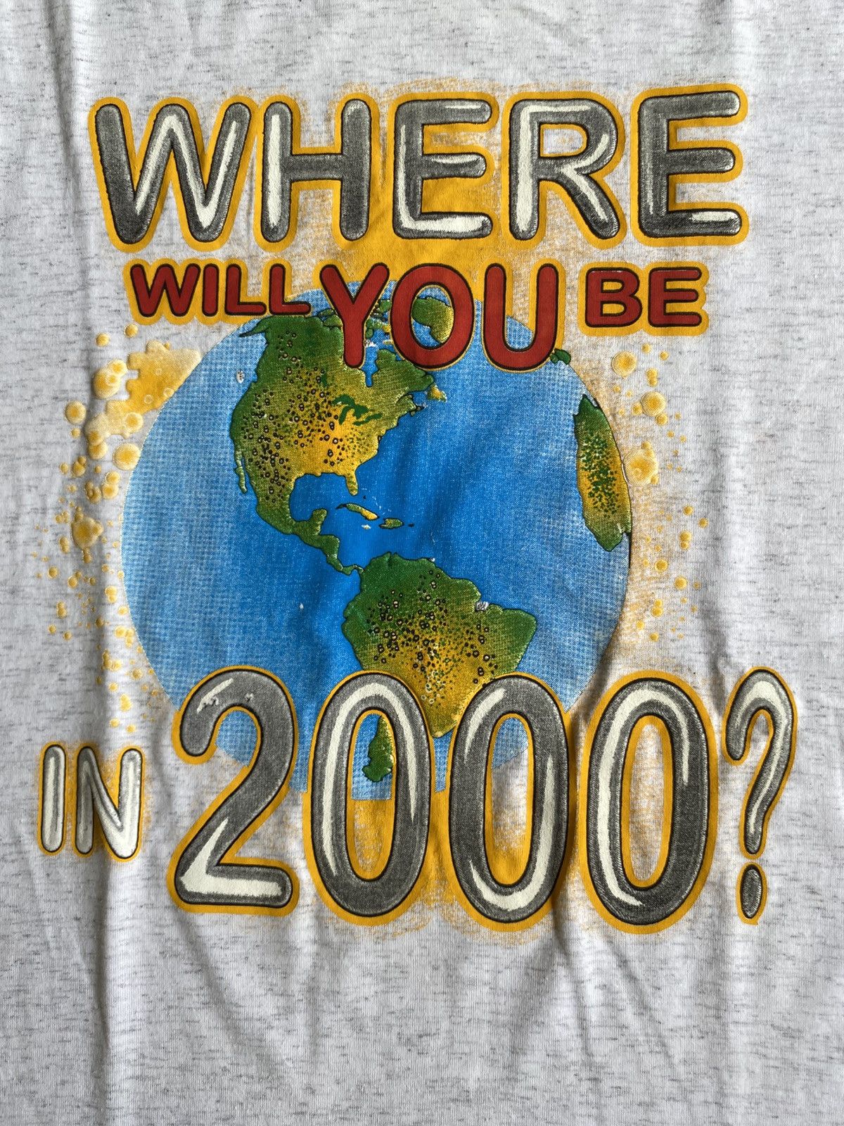Vintage Vintage “Where Will You Be In 2000 ?” Shirt Size US L / EU 52-54 / 3 - 3 Thumbnail
