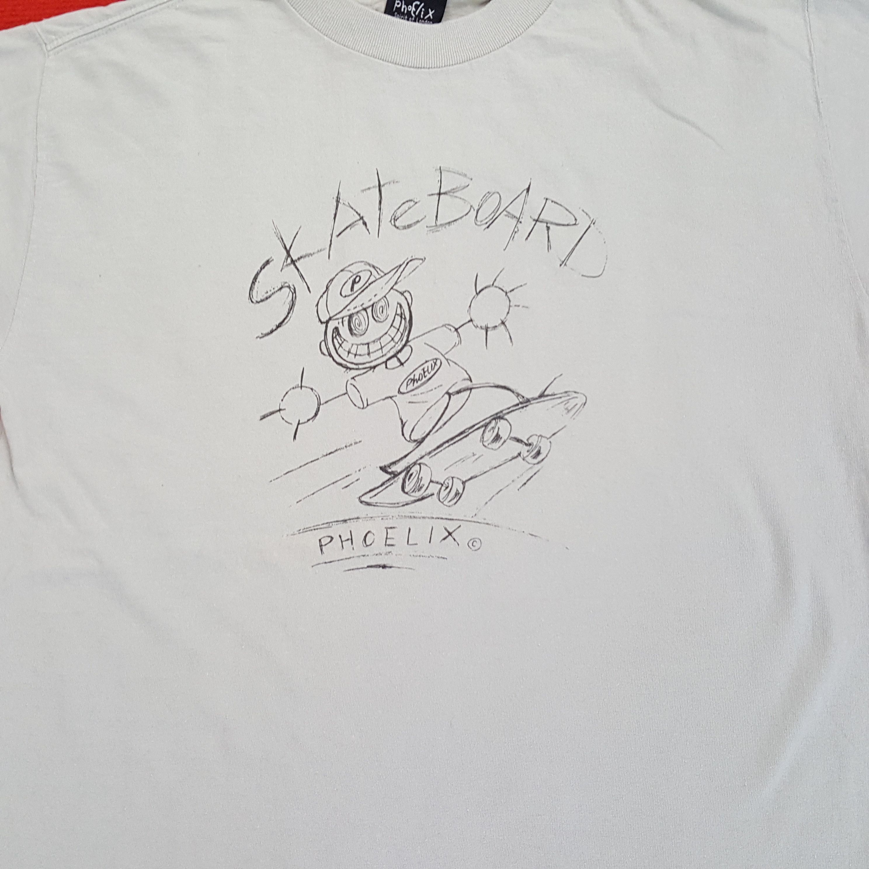 Vintage Skateboard PhoElix Art Drawing Style Vintage Tshirt Size US L / EU 52-54 / 3 - 2 Thumbnail