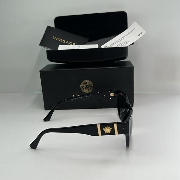 Versace New Authentic VERSACE Men's Low Bridge Fit Sunglasses VE4457 Size ONE SIZE - 10 Thumbnail