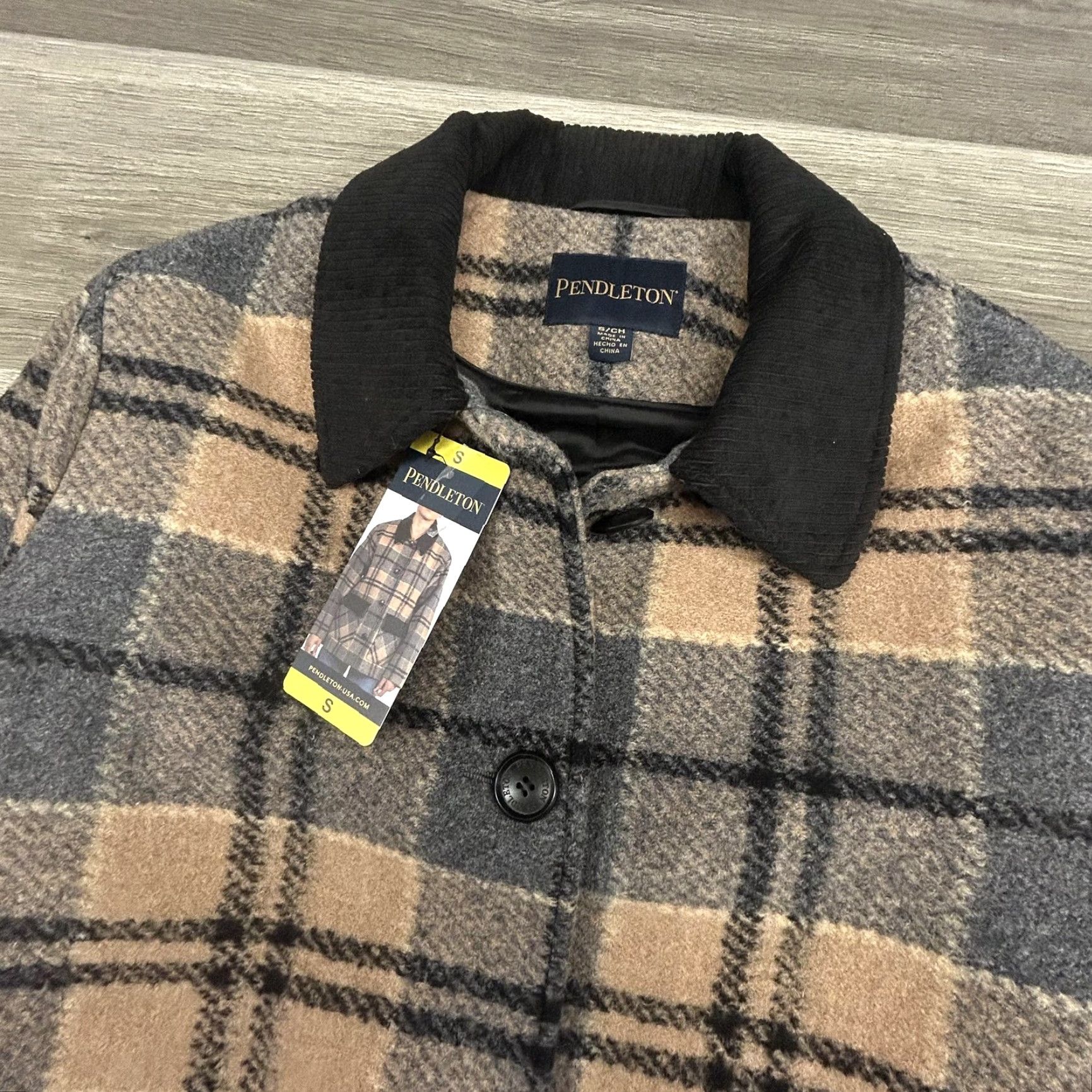 Pendleton VINTAGE Pendleton Jacket Womens Small Beige Plaid Wool Blend Bomber Lined NWT Size S / US 4 / IT 40 - 5 Thumbnail