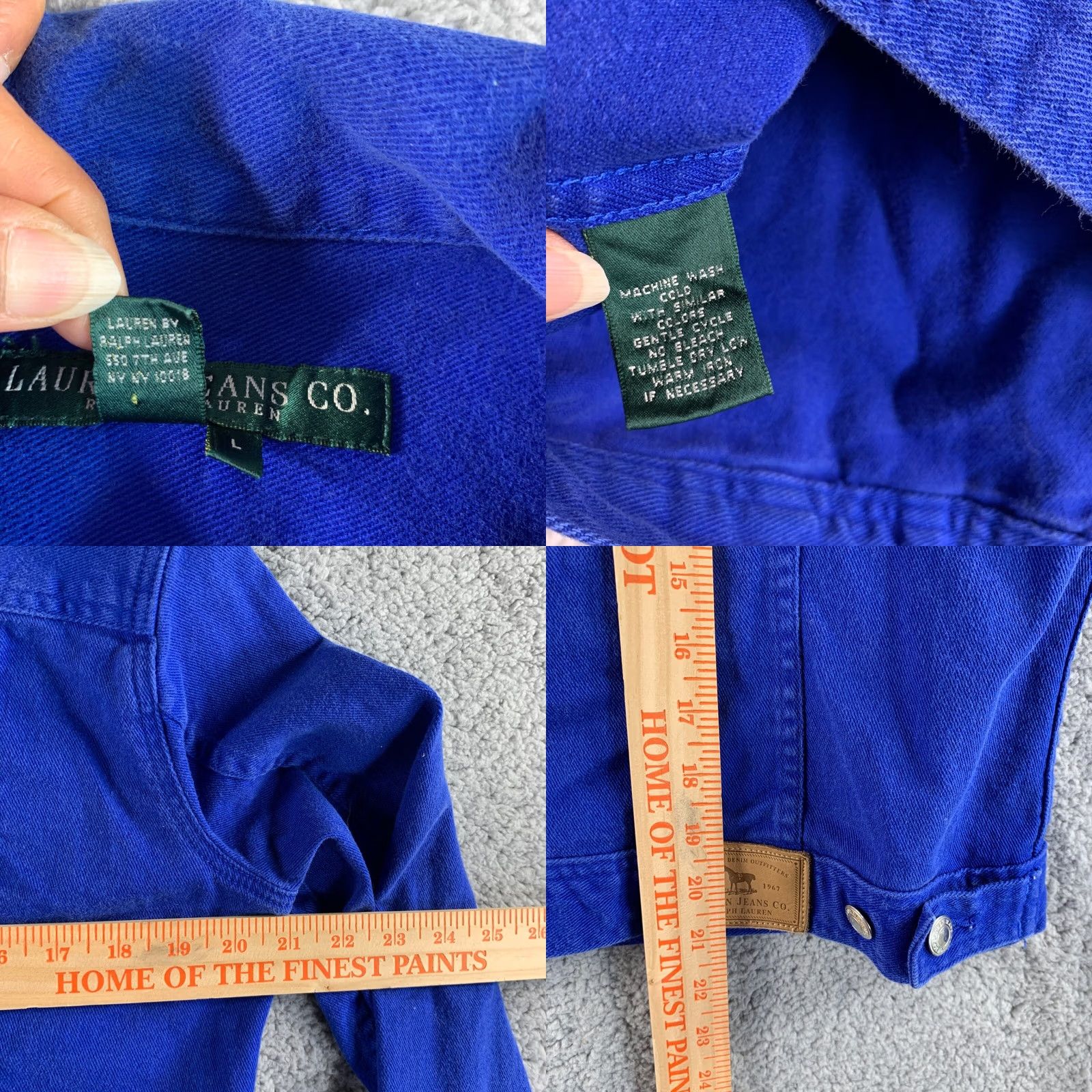 Ralph Lauren Lauren Jeans Ralph Lauren Trucker Jean Denim Jacket Women Large Stretch Blue NEW Size 36" / US 14 / IT 50 - 8 Thumbnail