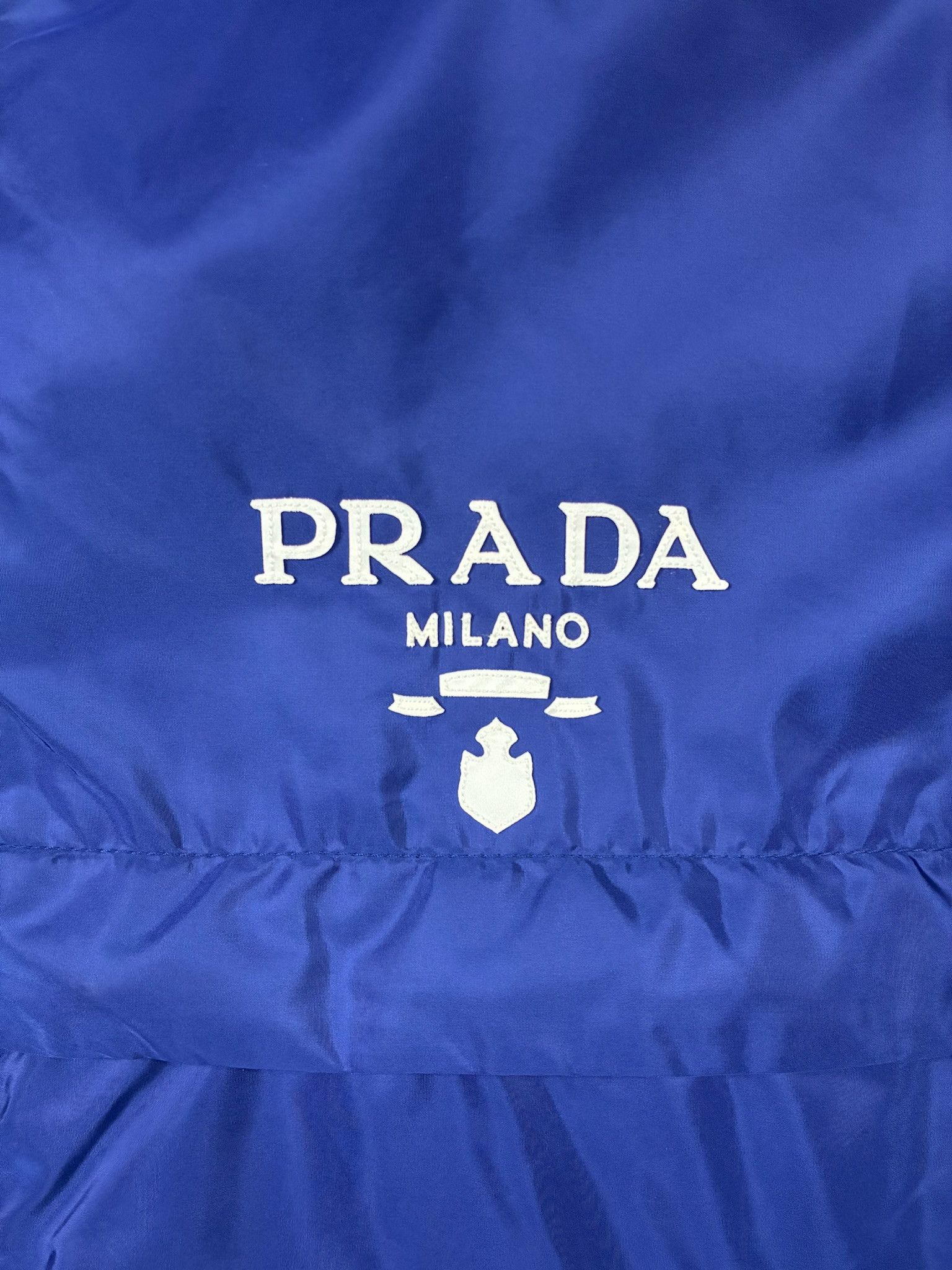 Prada Prada Re-Nylon Logo-Print Blouson Jacket Blue Size US M / EU 48-50 / 2 - 2 Thumbnail