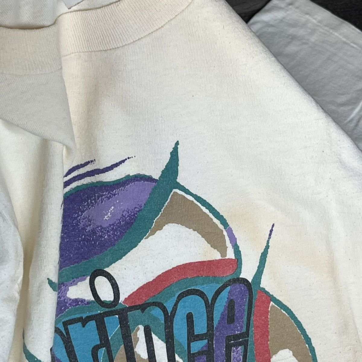 Prince Vintage 1990s Prince Tennis Graphic Logo Tee Shirt Off White Size US XL / EU 56 / 4 - 7 Thumbnail