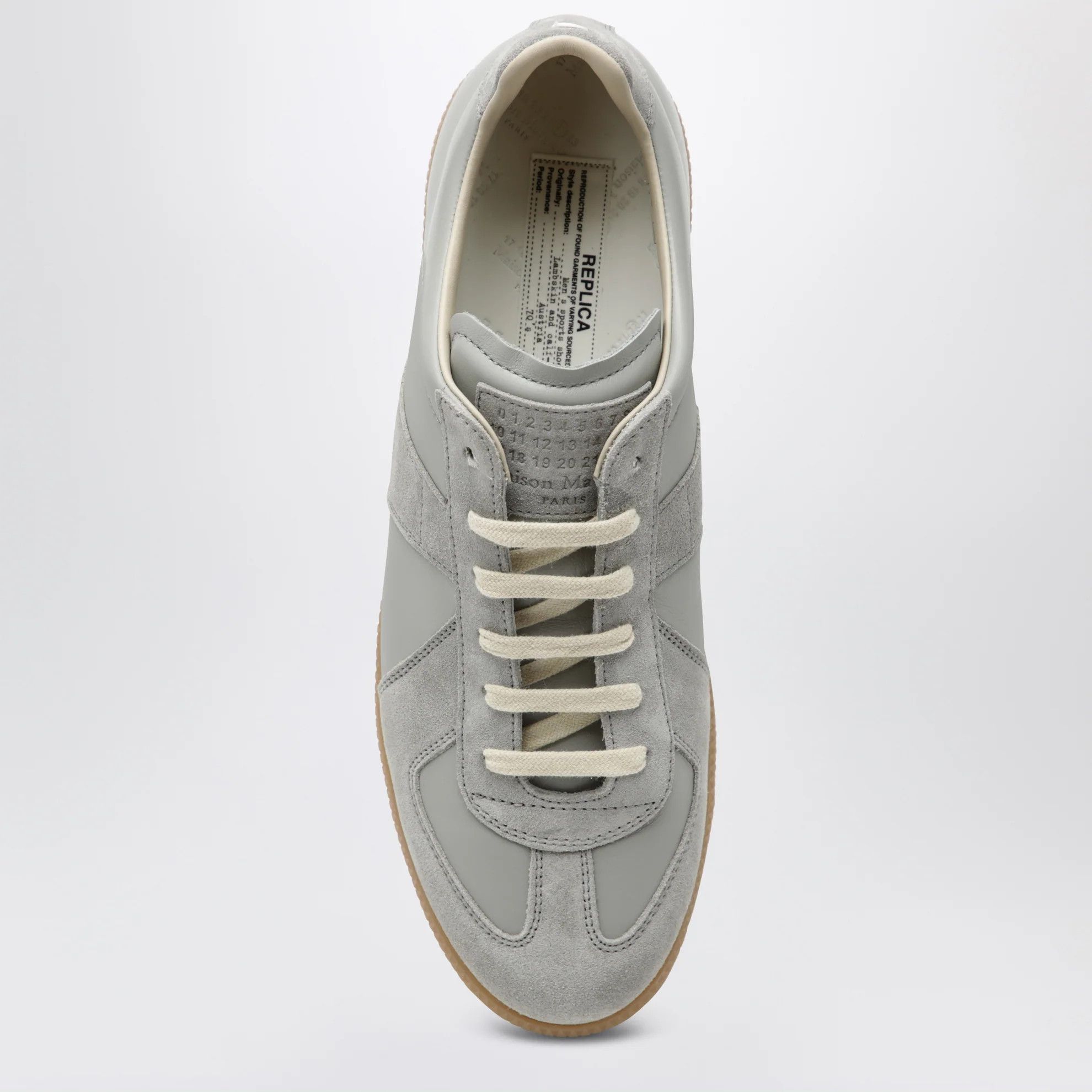 Maison Margiela o1d2blof0526 Relipca Low-Top Sneakers in Light Grey Size US 9 / EU 42 - 3 Thumbnail