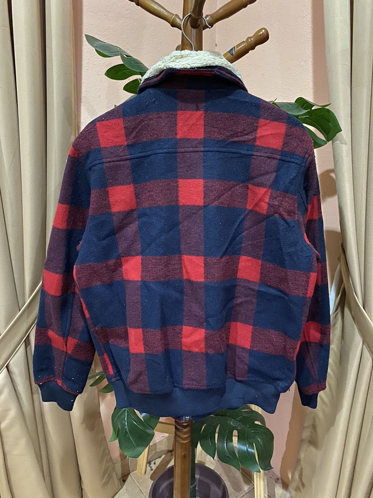 Bershka Bershka Red and Blue Plaid Sherpa Jacket - Vintage Inspired Size US S / EU 44-46 / 1 - 7 Thumbnail