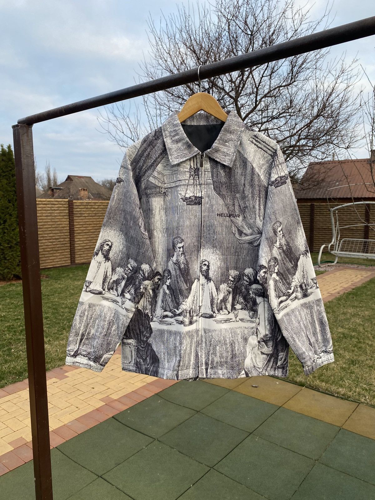 Vintage Hellpur “The Last Supper” Da Vinci Art Print Jacket XL Size US XL / EU 56 / 4 - 1 Thumbnail