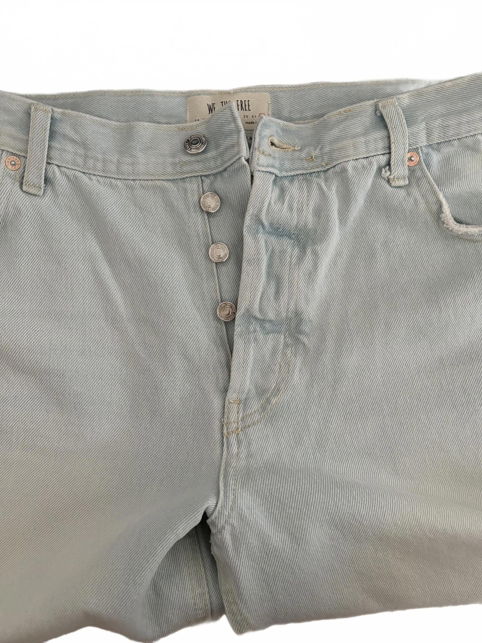 Free People NWOT We the Free- Free People Distressed Light Blue Jeans 32 Size 32" / US 10 / IT 46 - 2 Thumbnail