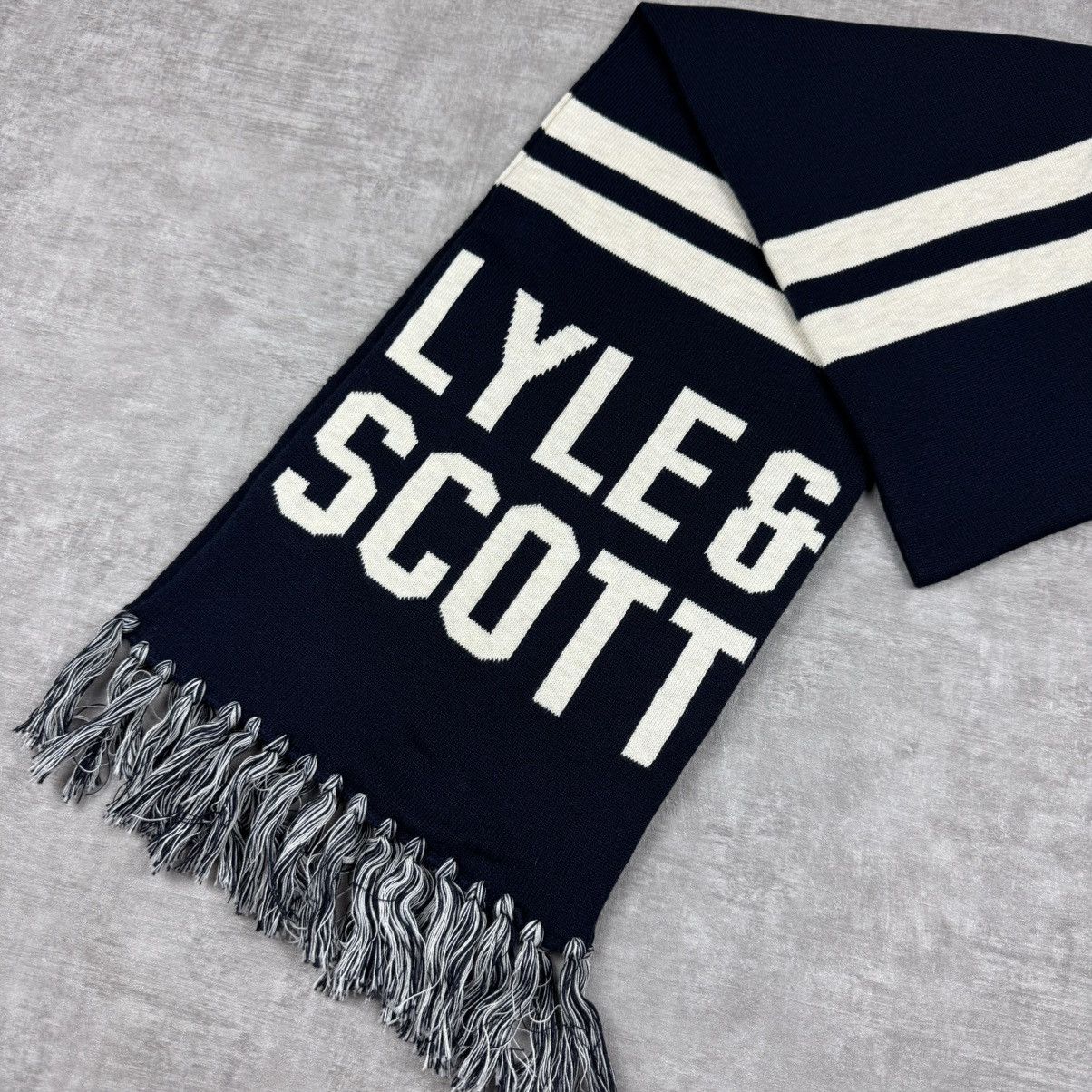 Lyle & Scott Lyle & Scott Navy Scarf Size ONE SIZE - 6 Thumbnail