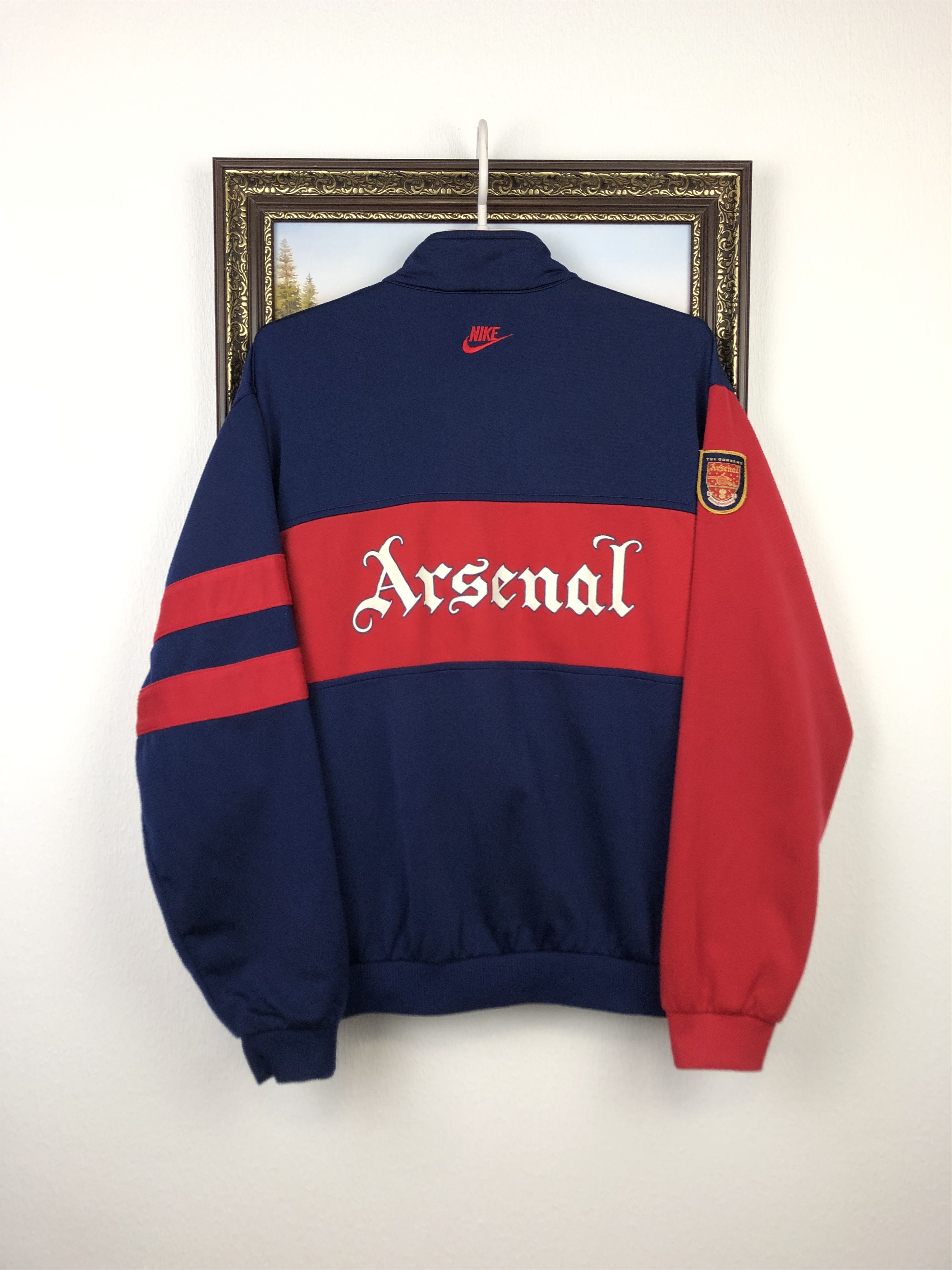 Vintage 90's Nike Arsenal Football Jacket Soccer Track Top