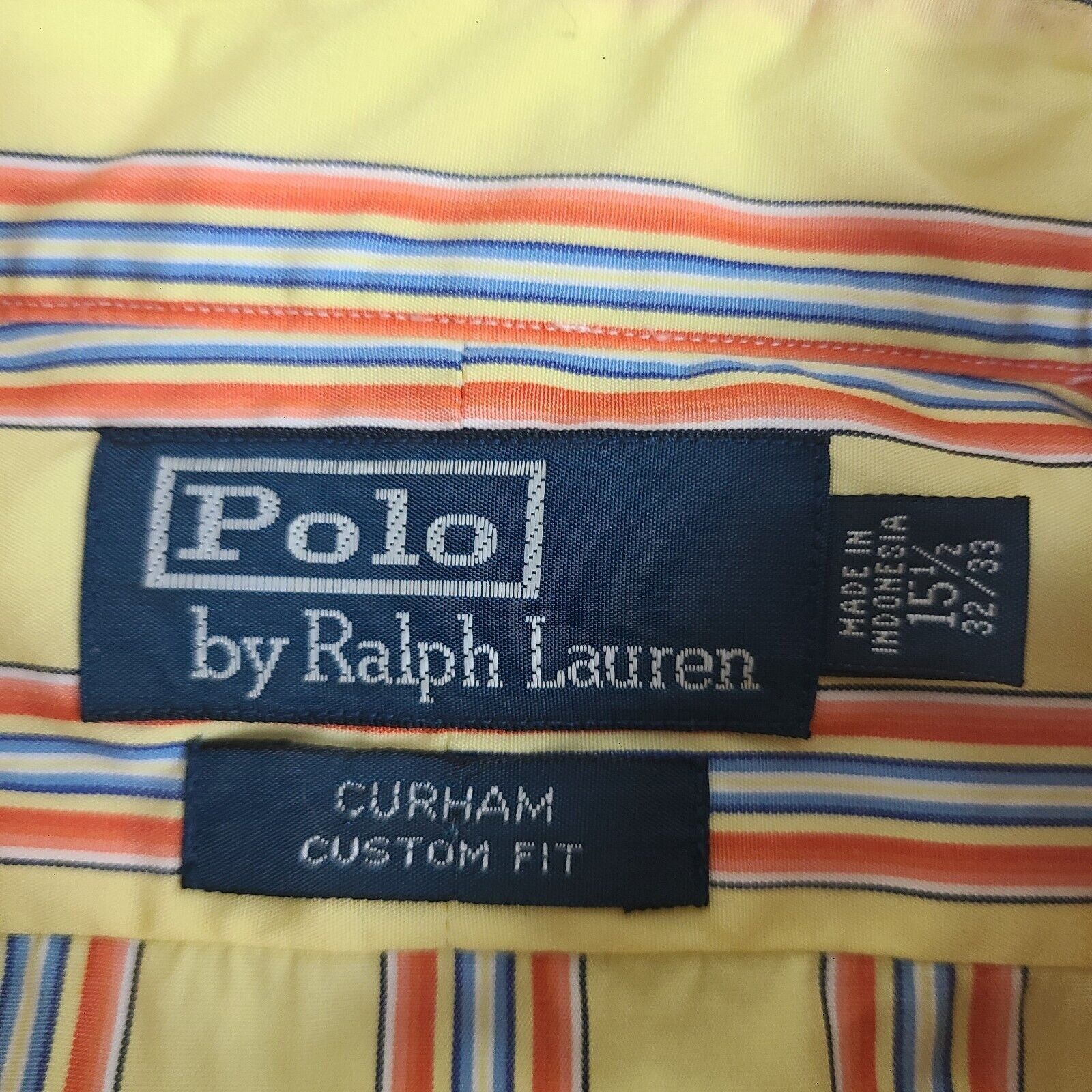 Polo Ralph Lauren Ralph Lauren Custom Fit Yellow Stripe Long Sleeve Mens Shirt Size US XXL / EU 58 / 5 - 2 Thumbnail