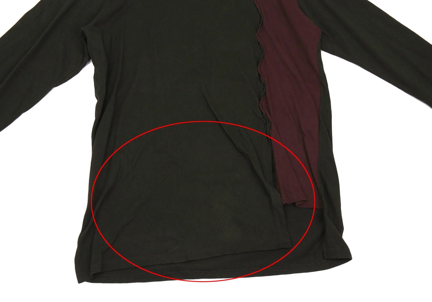 Yohji Yamamoto Seam Twist Design Cut Sew in Khaki Wine Size US S / EU 44-46 / 1 - 10 Thumbnail