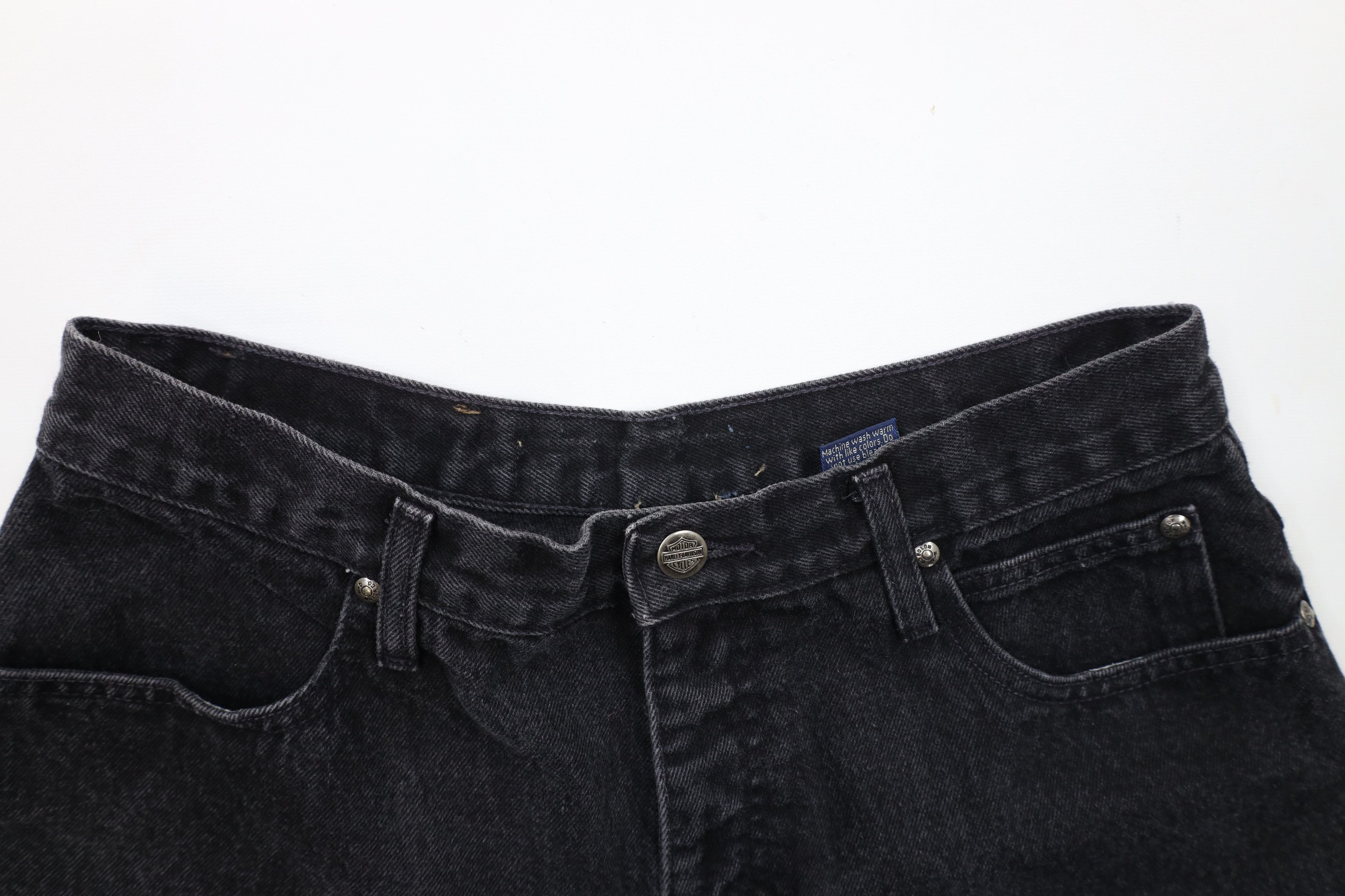 Harley Davidson × Vintage Vintage 90s Harley Davidson Fit Denim Jeans Black USA Size 36" / US 14 / IT 50 - 9 Thumbnail