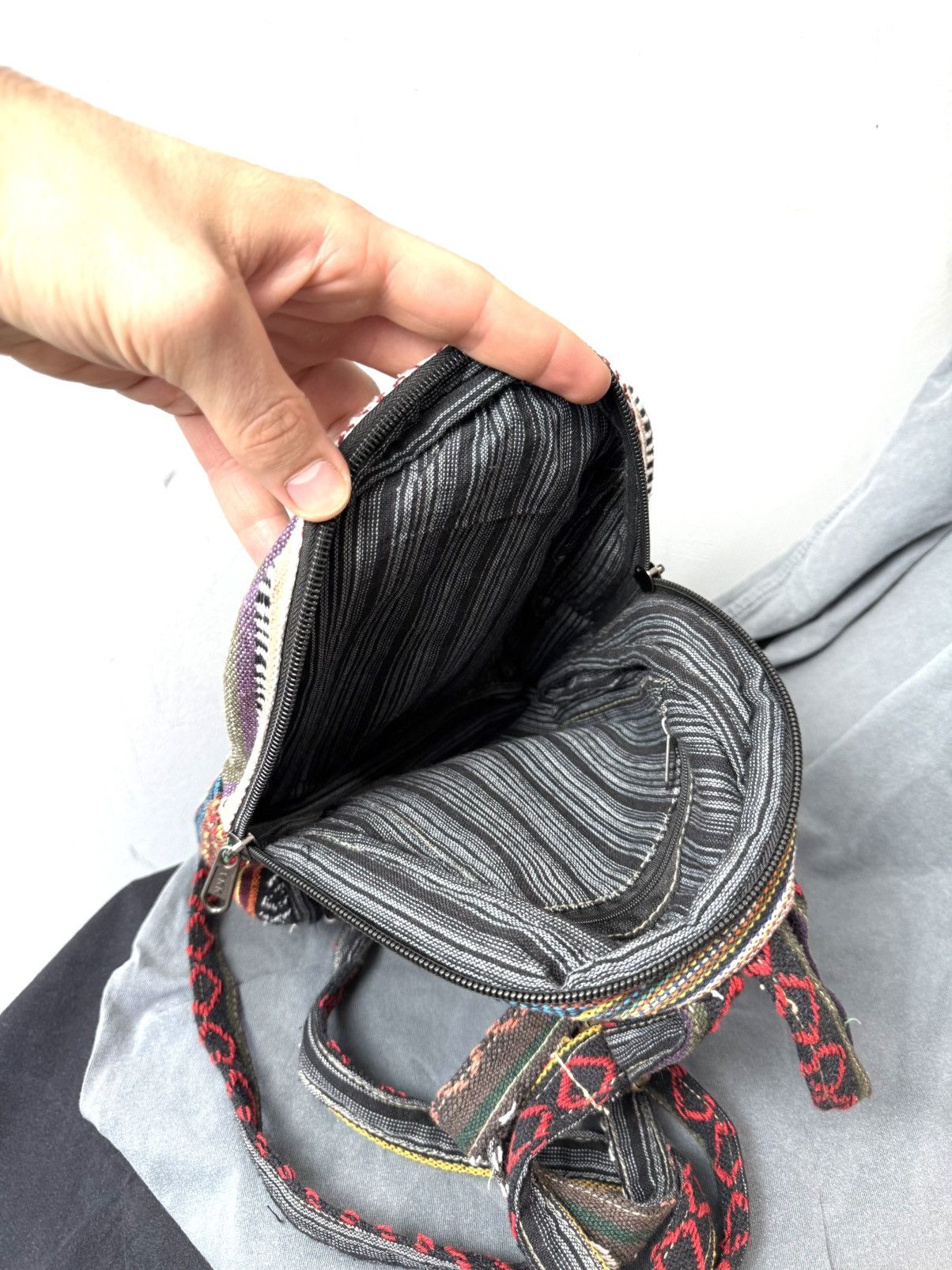 Japanese Brand 90’s Vintage Himalayan Hemp Mini Bag Pack Bob Marley Hippy Size ONE SIZE - 6 Thumbnail