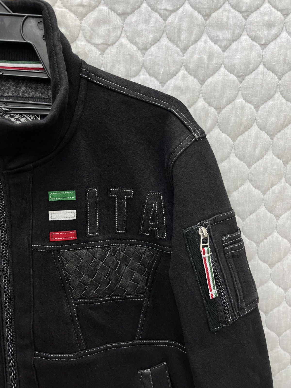 Japanese Brand 🔥🔥🔥STEALS PAGELO ITALY LEATHER TRIM JACKET Size US L / EU 52-54 / 3 - 4 Thumbnail