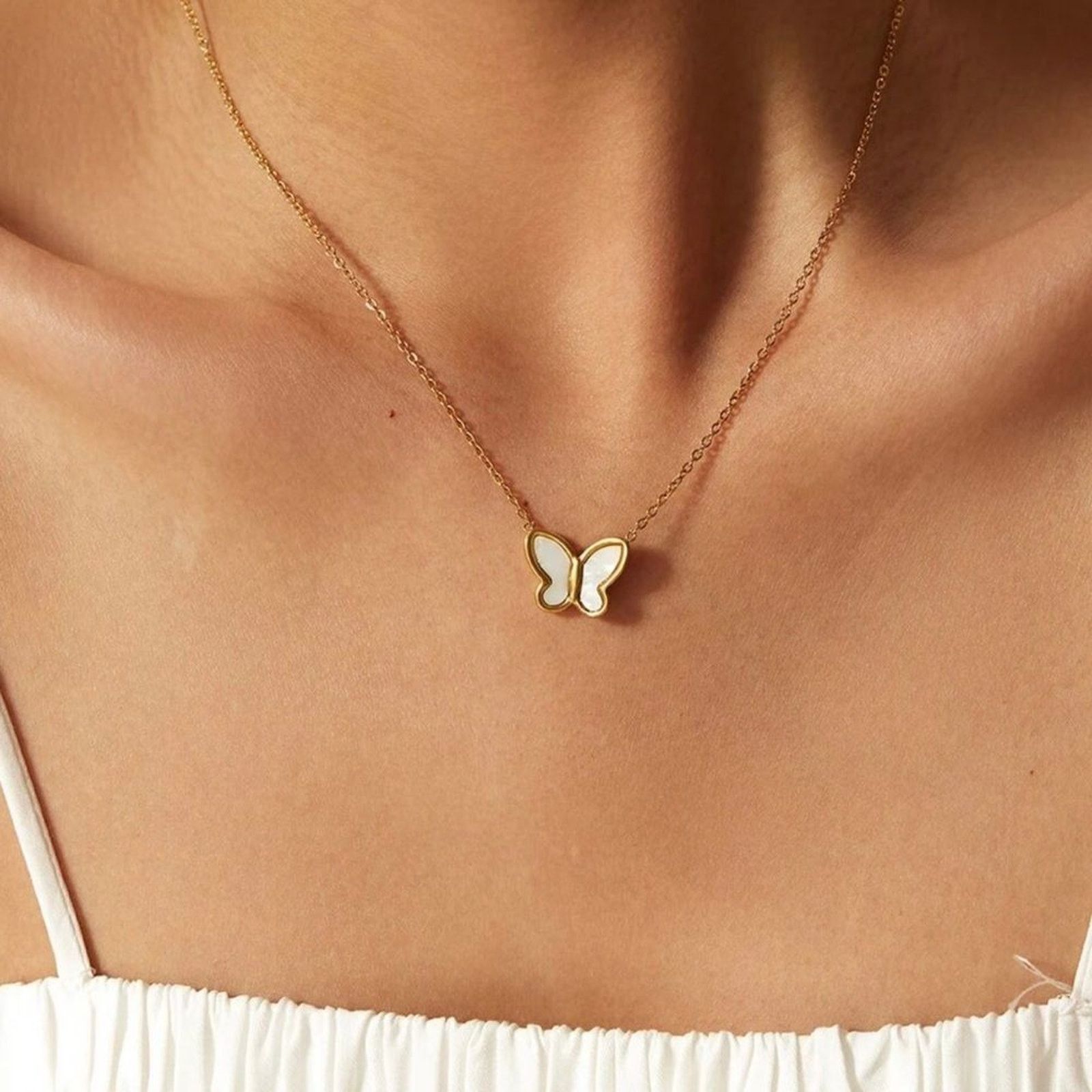 Other Butterfly Gold Plated Necklace Size ONE SIZE - 1 Thumbnail