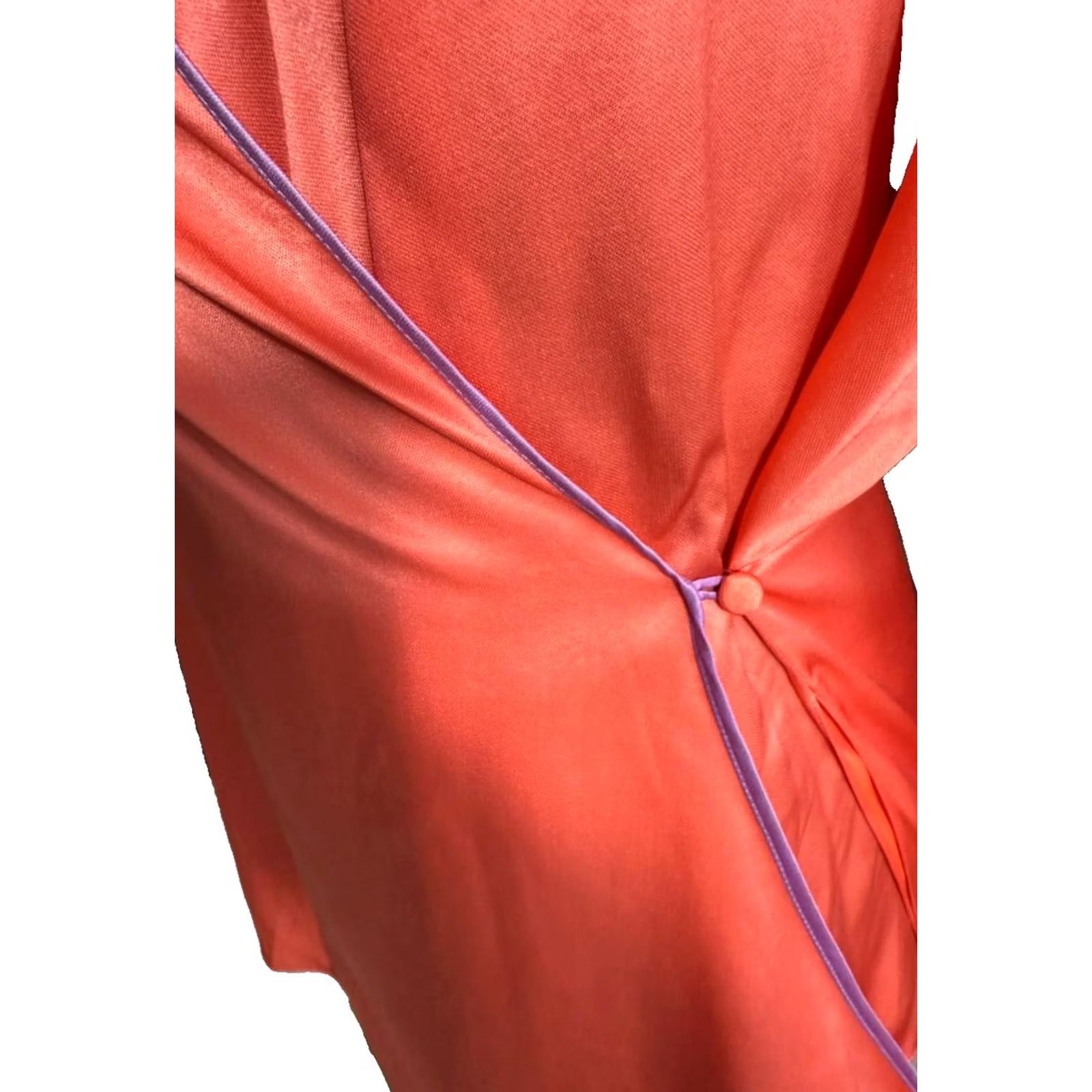 Giorgio Armani Giorgio Armani Women's Orange Satin Draped Hooded Wrap Blouse Size 42 BNWT Satin Blouse Hooded V-Neck Pullover Long Sleeve Solid Orange Women 42 Size M / US 6-8 / IT 42-44 - 4 Thumbnail