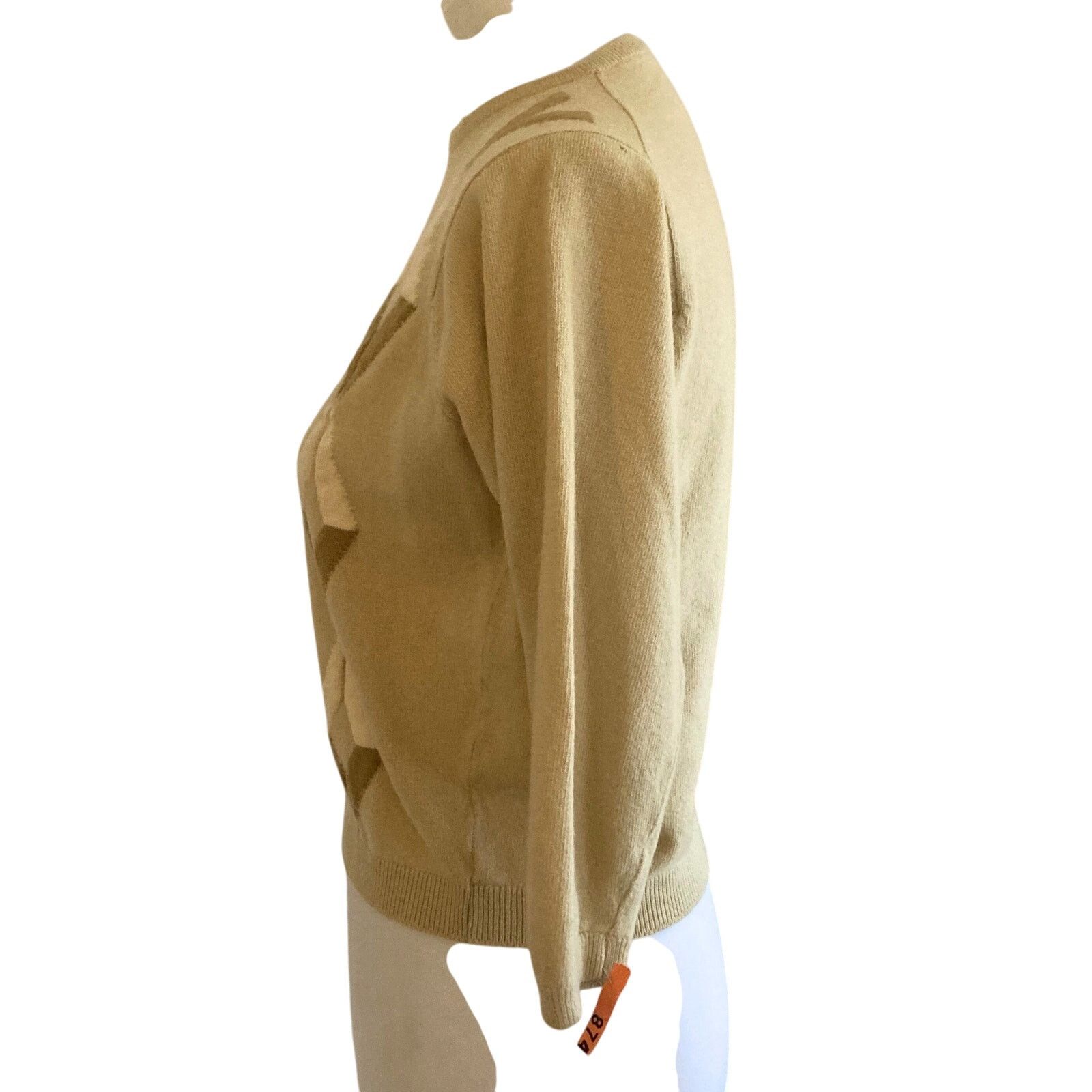 Vintage Rare 1970s Vintage Diamond Sweater, Small Size S / US 4 / IT 40 - 3 Thumbnail