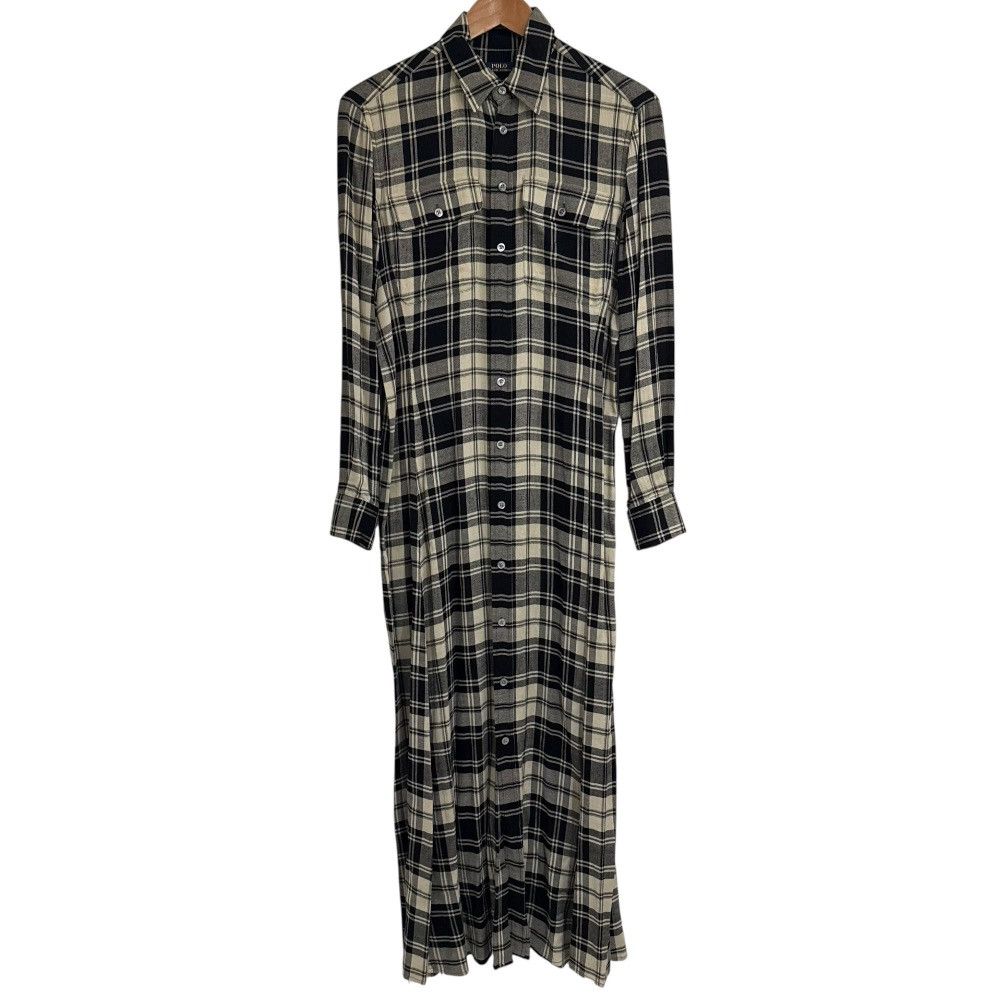 Ralph Lauren Polo Ralph Lauren Check Long Sleeve Shirt Dress Cotton Dresses DUTY FREE for USA