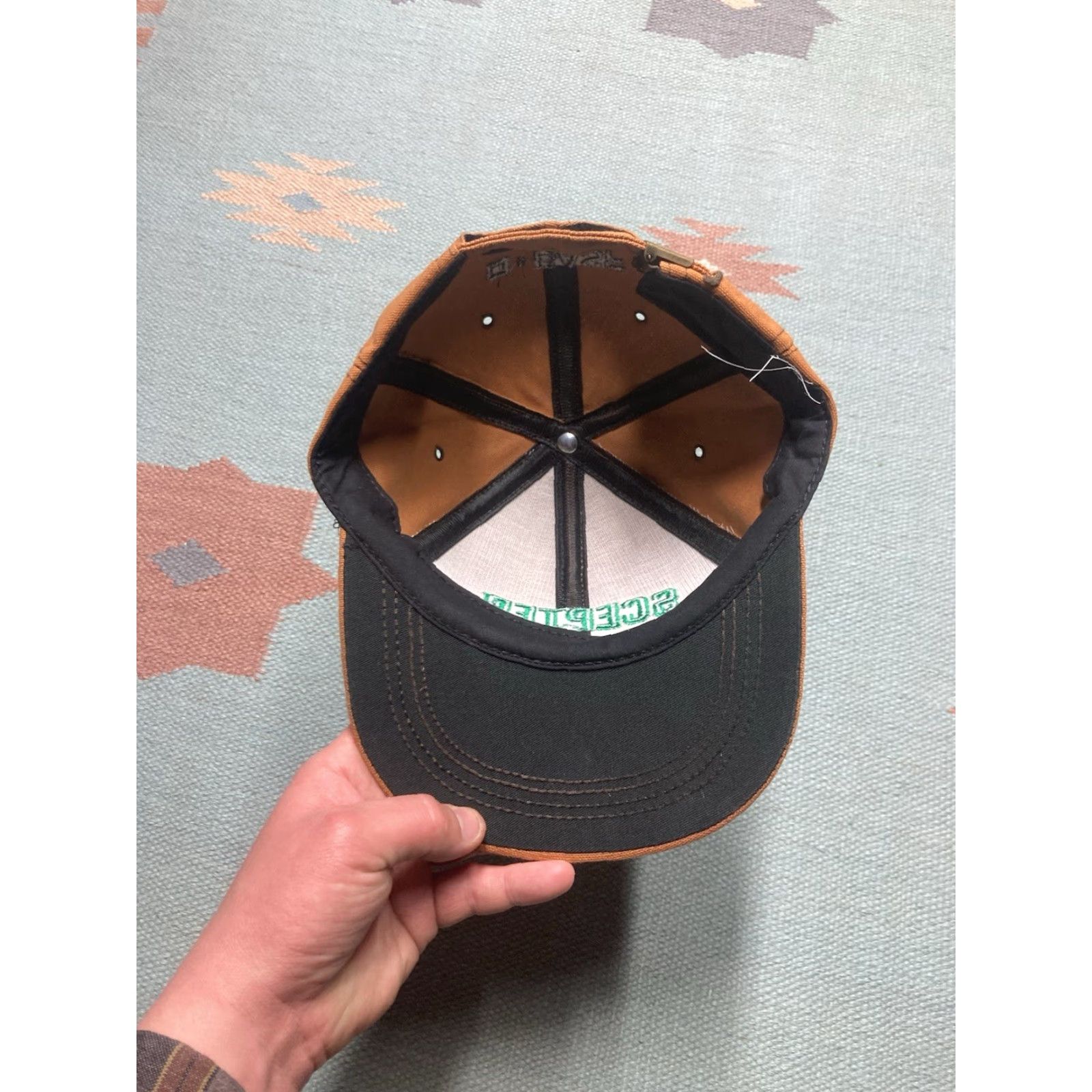 Vintage VINTAGE Unbranded Strapback Hat Canvas Cap Tan Khaki Beige Beige Men Adjustable Cap Men Strapback Hat Size ONE SIZE - 5 Thumbnail