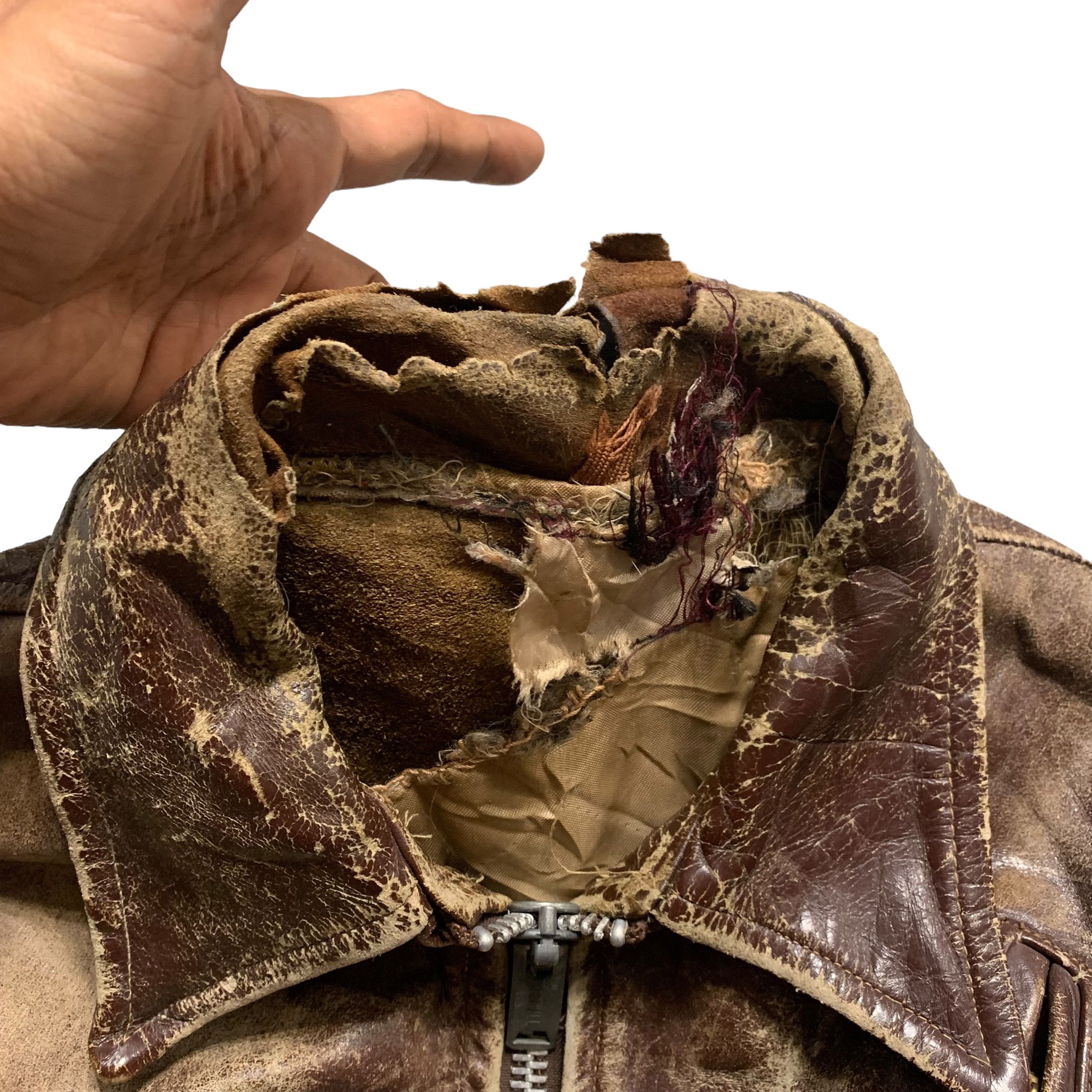 Vintage True Vintage 60s Leather Jacket Scovill Zipper Size US M / EU 48-50 / 2 - 7 Thumbnail