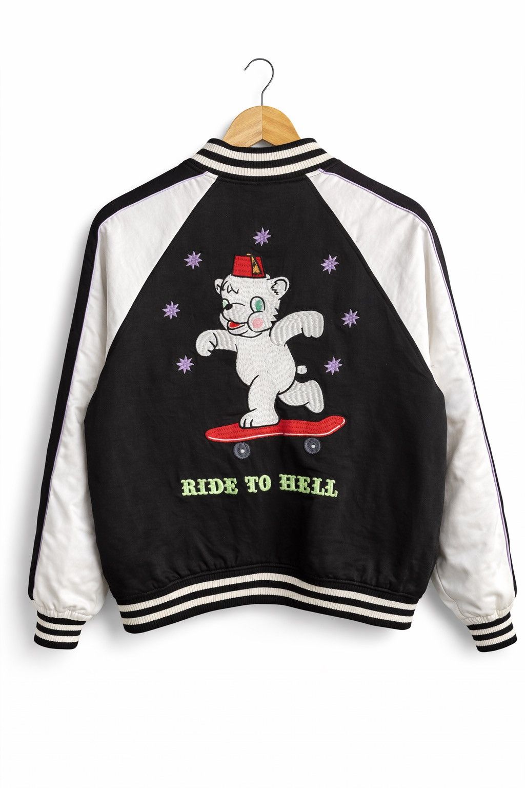 Japanese Brand Rodeo Crowns Embroidered Sukajan Jacket Black & White Size US M / EU 48-50 / 2 - 2 Thumbnail