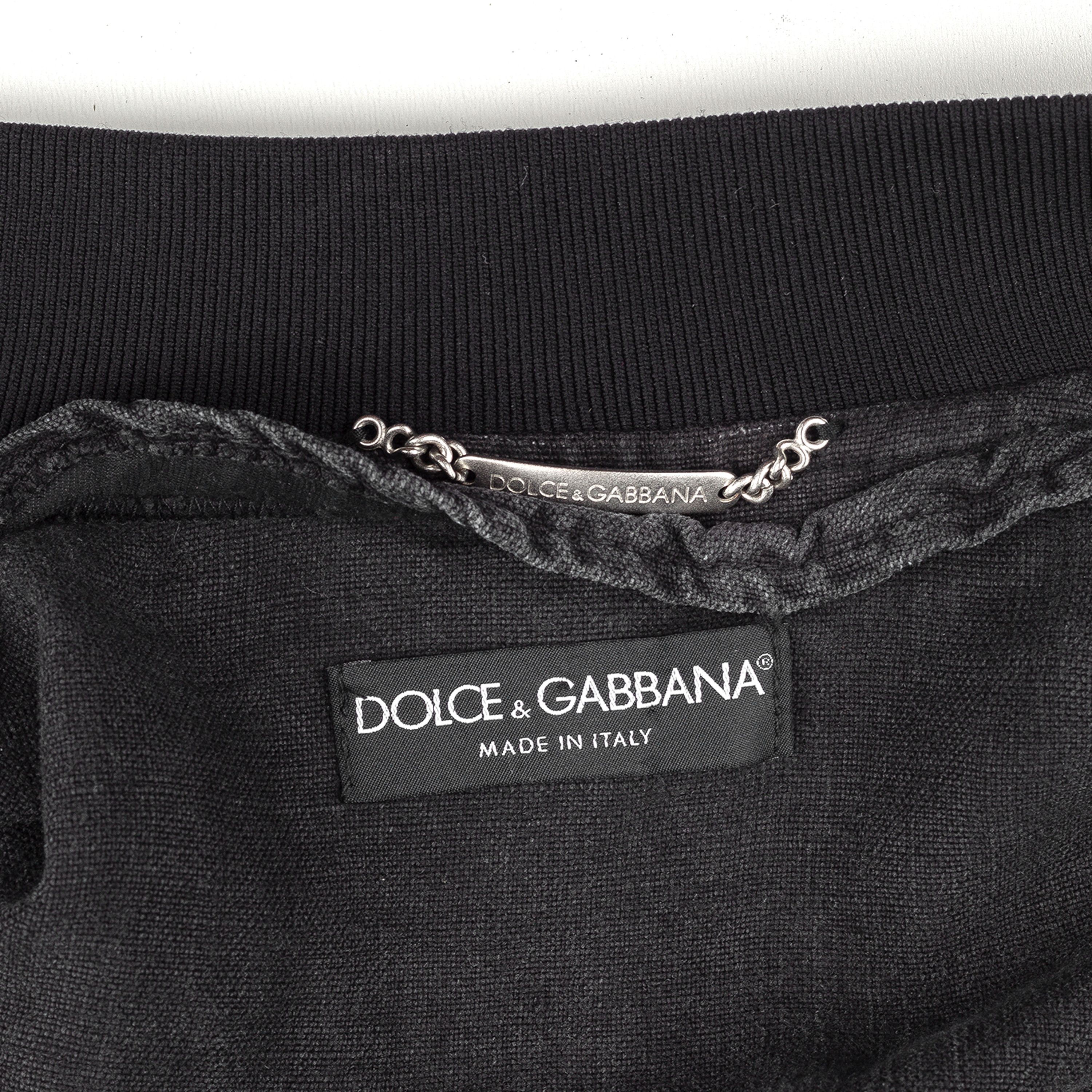 Dolce & Gabbana Dolce & Gabbana Vintage Black Denim Bomber Jacket (S) Size S / US 4 / IT 40 - 4 Thumbnail
