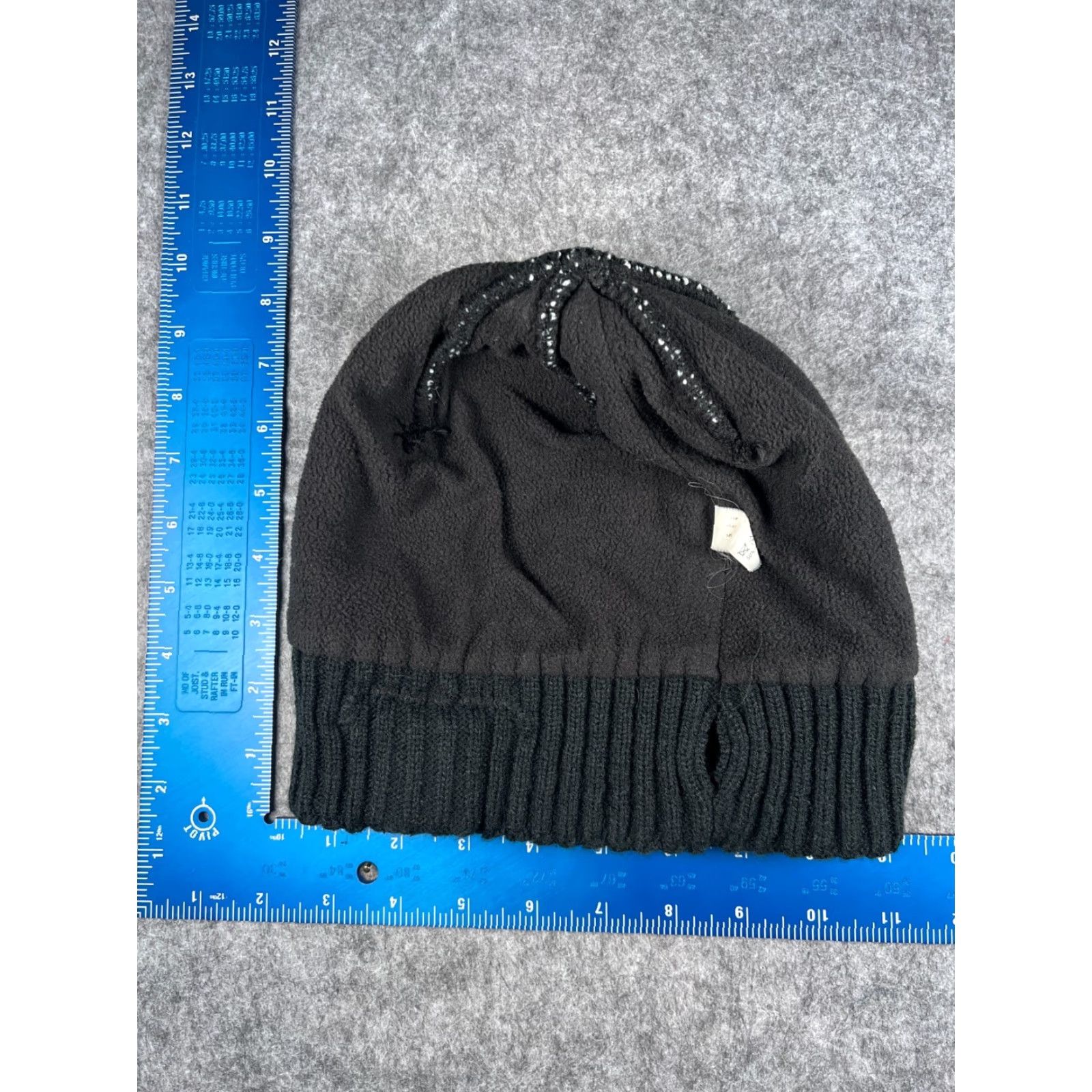 Vintage Bluetooth Beanie Beanie Adult One Size Black White Fair Isle Knit Acrylic Blend Ski Size ONE SIZE - 5 Thumbnail