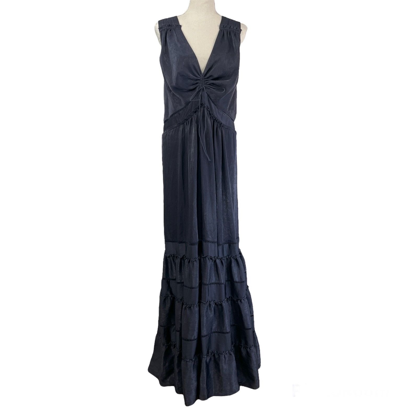 Jonathan Simkhai Jonathan Simkhai Tiered Sleeveless V Neck Maxi Dress Size XXL / US 16-18 / IT 52-54 - 1 Thumbnail