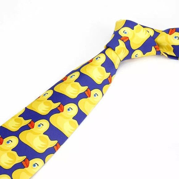 Other Yellow Barney Duck Design Necktie Size ONE SIZE - 2 Thumbnail