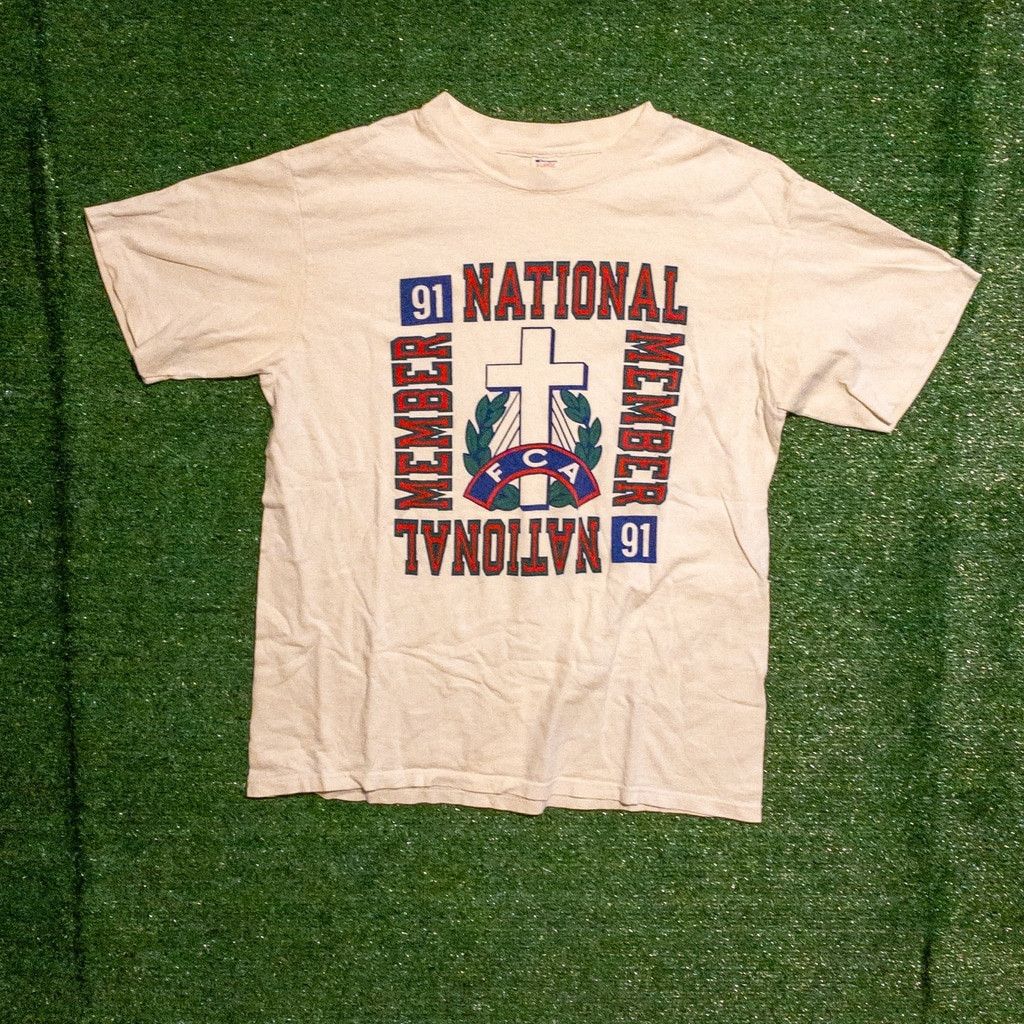 Champion Vtg CHAMPION TEE 1991 FCA FELLOWSHIP CHRISTIAN ATHLETES XL Size US XL / EU 56 / 4 - 1 Thumbnail