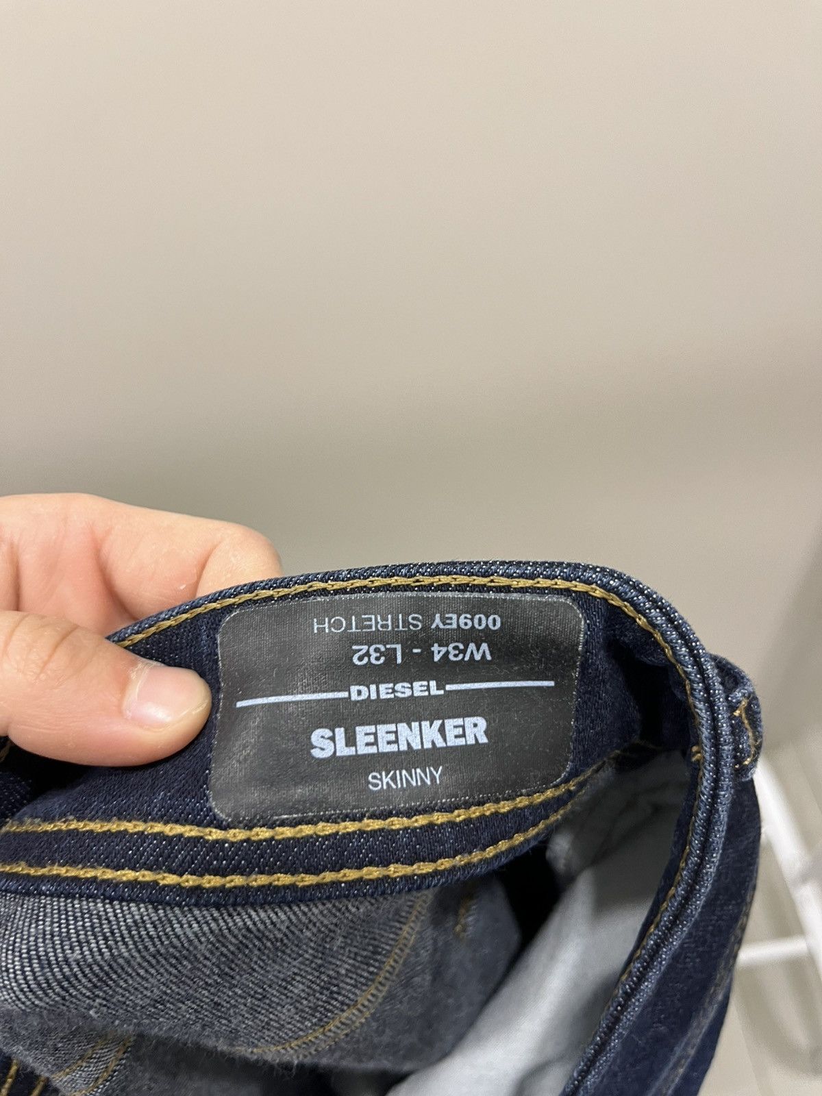 Diesel ‼️ Vintage y2k Diesel Sleenker Navy Denim Pants 34/32 Blue Size US 34 / EU 50 - 6 Thumbnail