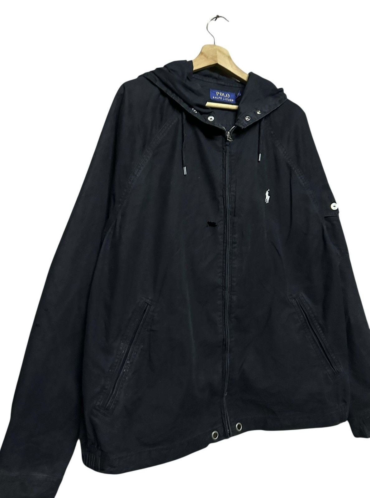 Polo Ralph Lauren Polo Ralph Lauren Black Bomber Zipper Hoodies Jacket Size US XL / EU 56 / 4 - 7 Thumbnail