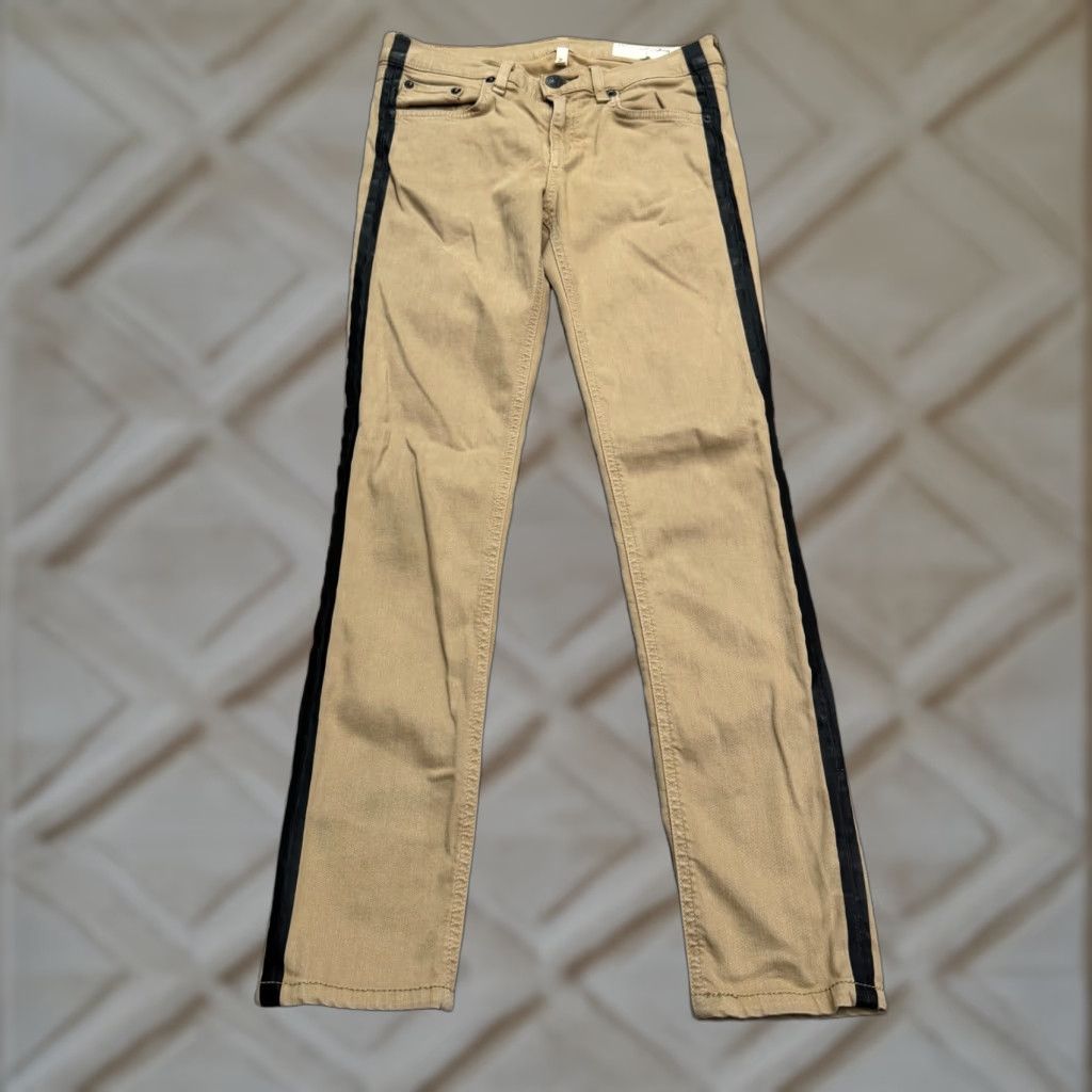 Rag & Bone Rag & Bone Two Tone Skinny Denim Jeans 26 Brown Black Side Stripe Casual Womens Size 26" / US 2 / IT 38 - 1 Thumbnail