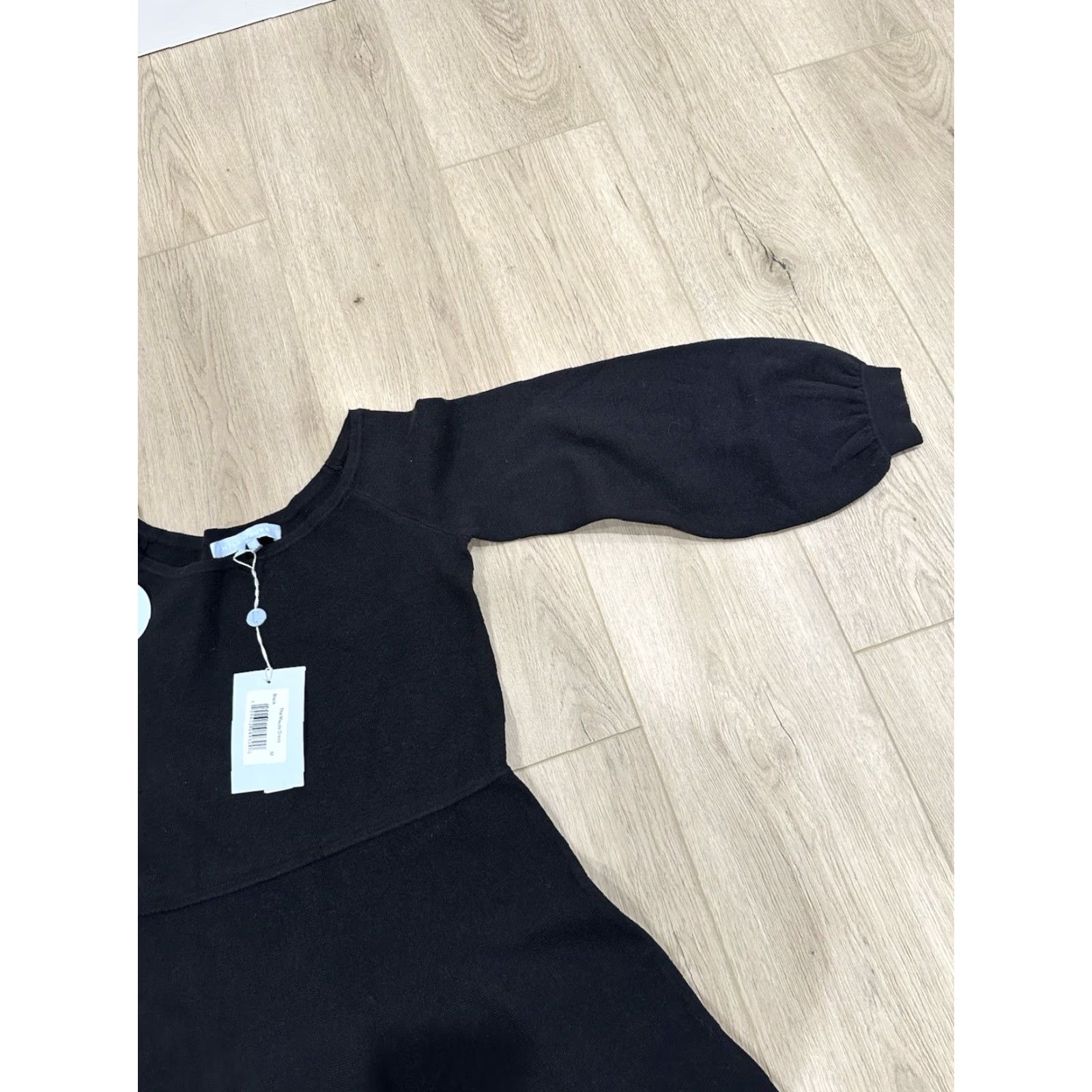 Vintage Hill House NWT Dress Black Sweater Knit Midi Long Sleeve Elegant Medium Size M / US 6-8 / IT 42-44 - 4 Thumbnail