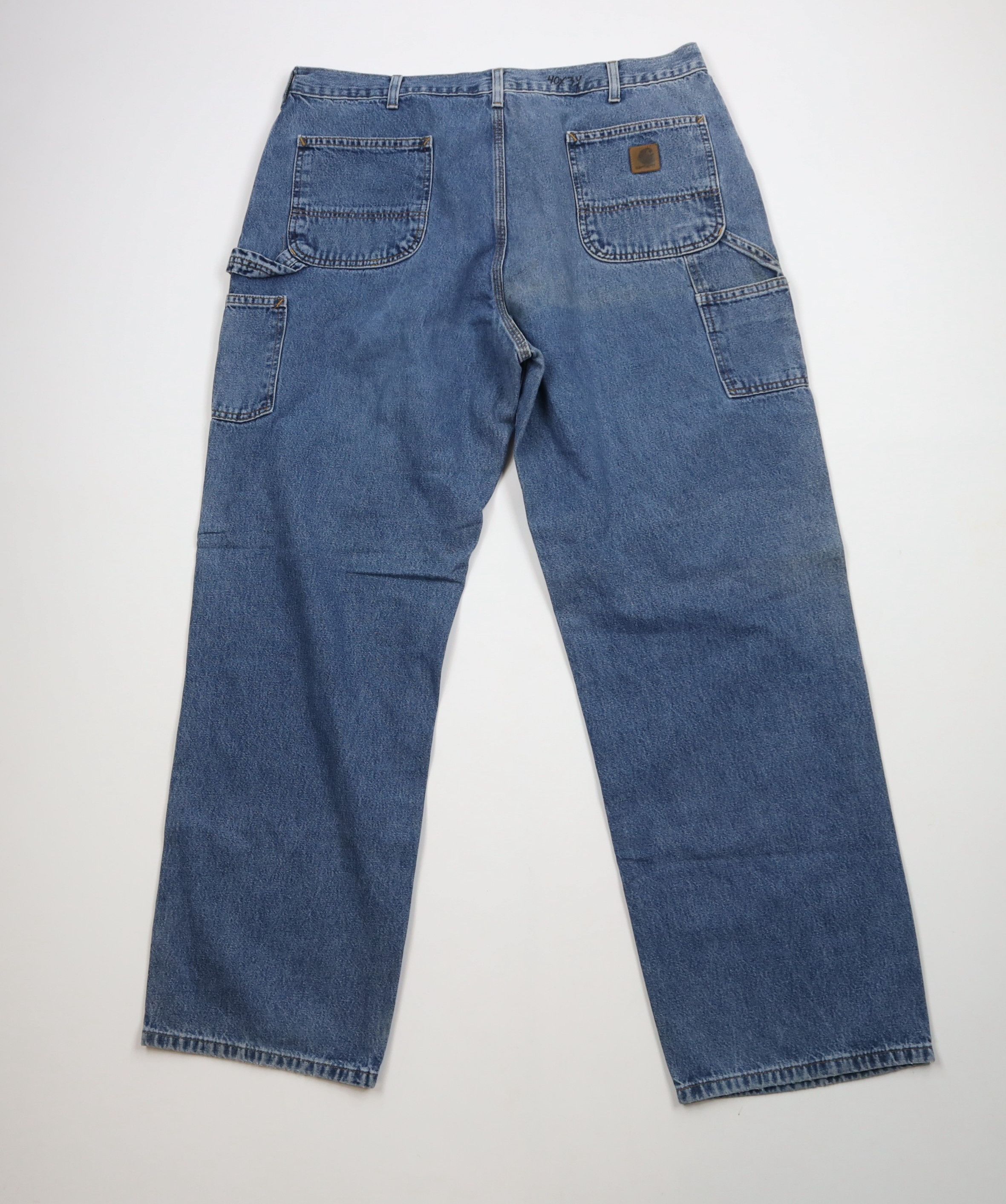 Carhartt × Vintage Vintage Carhartt Spell Wide Leg Dungaree Denim Jeans Blue Size US 38 / EU 54 - 11 Thumbnail