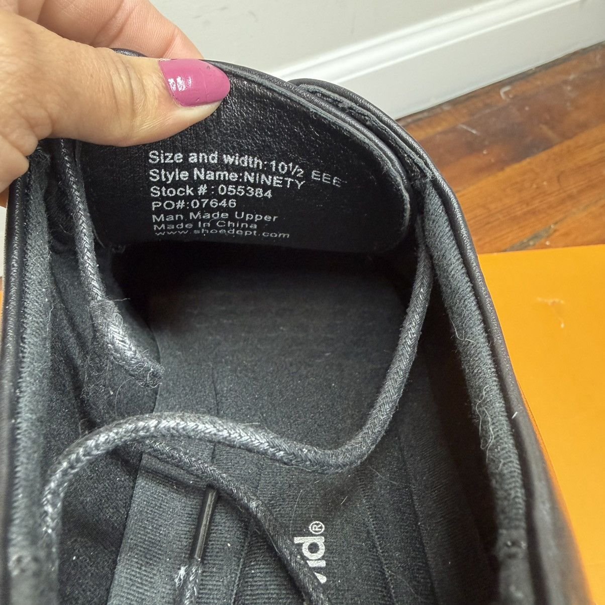 Other Robert David Men's Black Cap-Toe Derby Oxfords Size US 10.5 / IT 40.5 - 6 Thumbnail