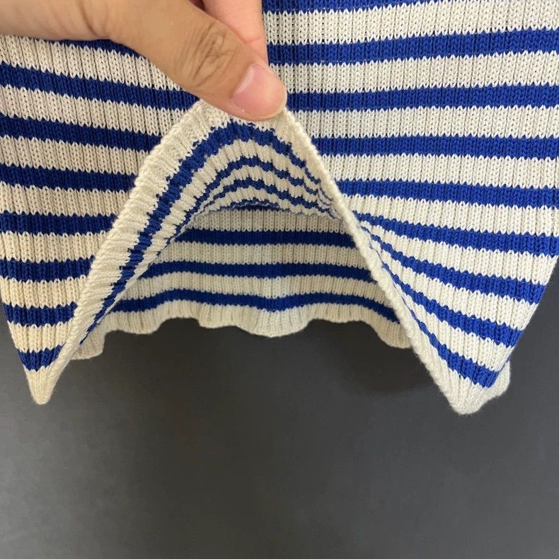Dior Dior White and blue striped five-pointed star knitted long Size XS / US 0-2 / IT 36-38 - 5 Thumbnail