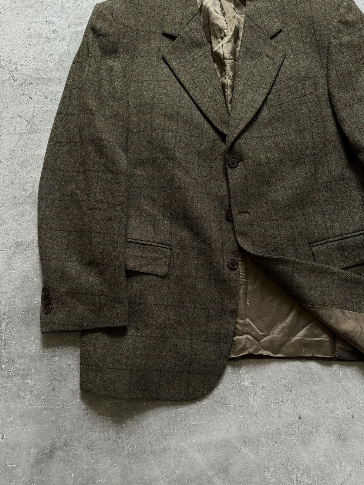 Missoni × Vintage Vintage 90s Missoni Uomo Wool Plaid Blazer Jacket Size 44R - 4 Thumbnail