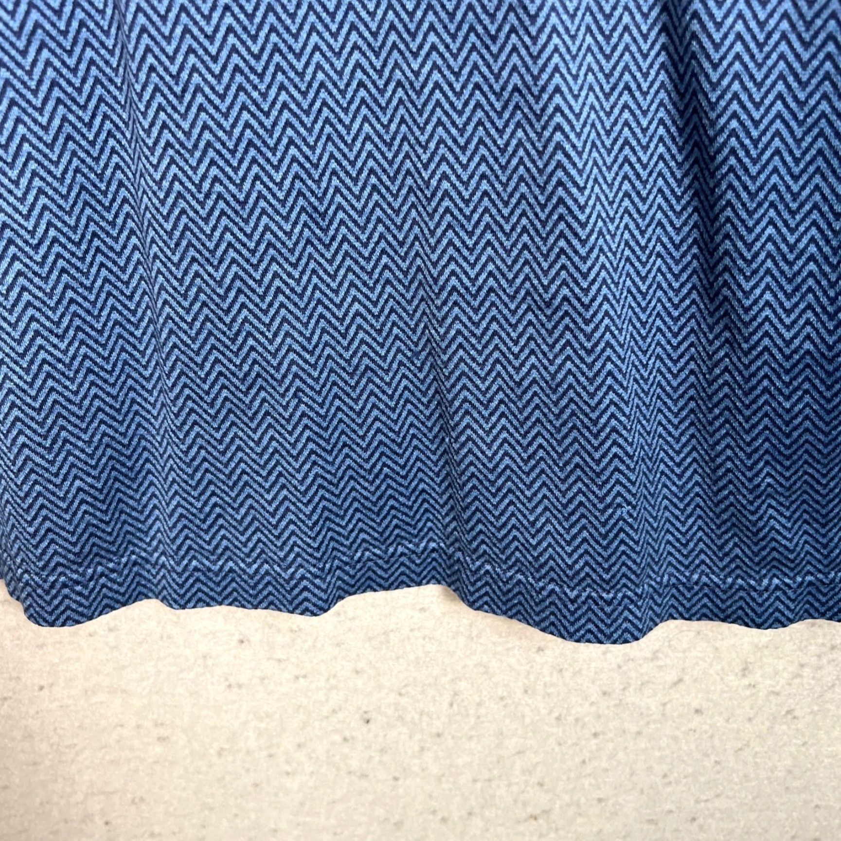 Vintage Paul Fredrick Mens Large Blue Chevron Polo Shirt 100% Cotton Short Sleeve Polo Shirt Blue Mens Large 100% Cotton Golf Casual Summer Spring Size US L / EU 52-54 / 3 - 7 Thumbnail