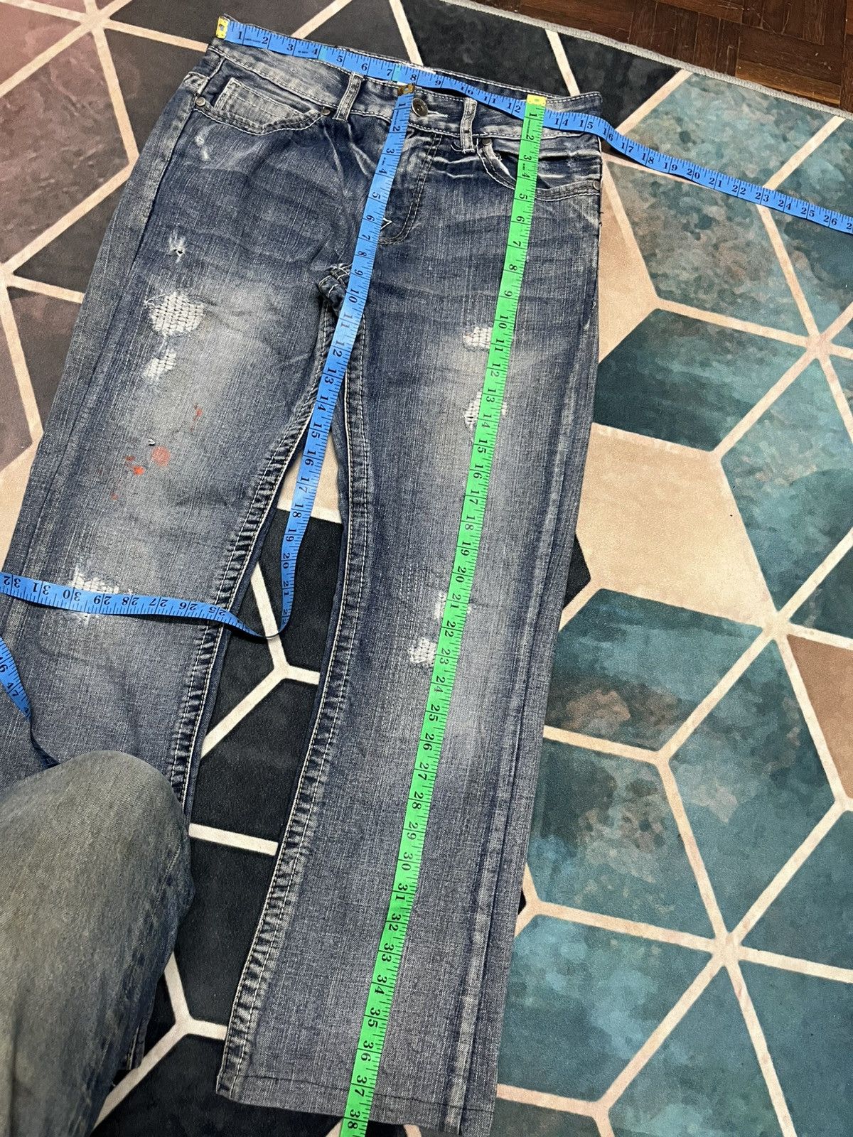 Blue Blue Japan 💥Urban Heritage FLARE Bootcut Distressed Jeans Size US 30 / EU 46 - 13 Thumbnail