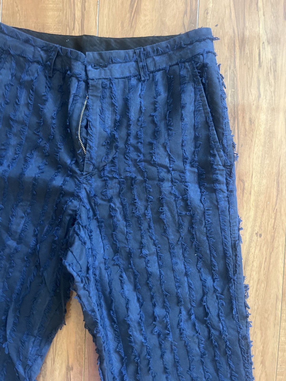 Schnaydermans Fringe Pattern Navy Pants Size US 31 - 2 Thumbnail