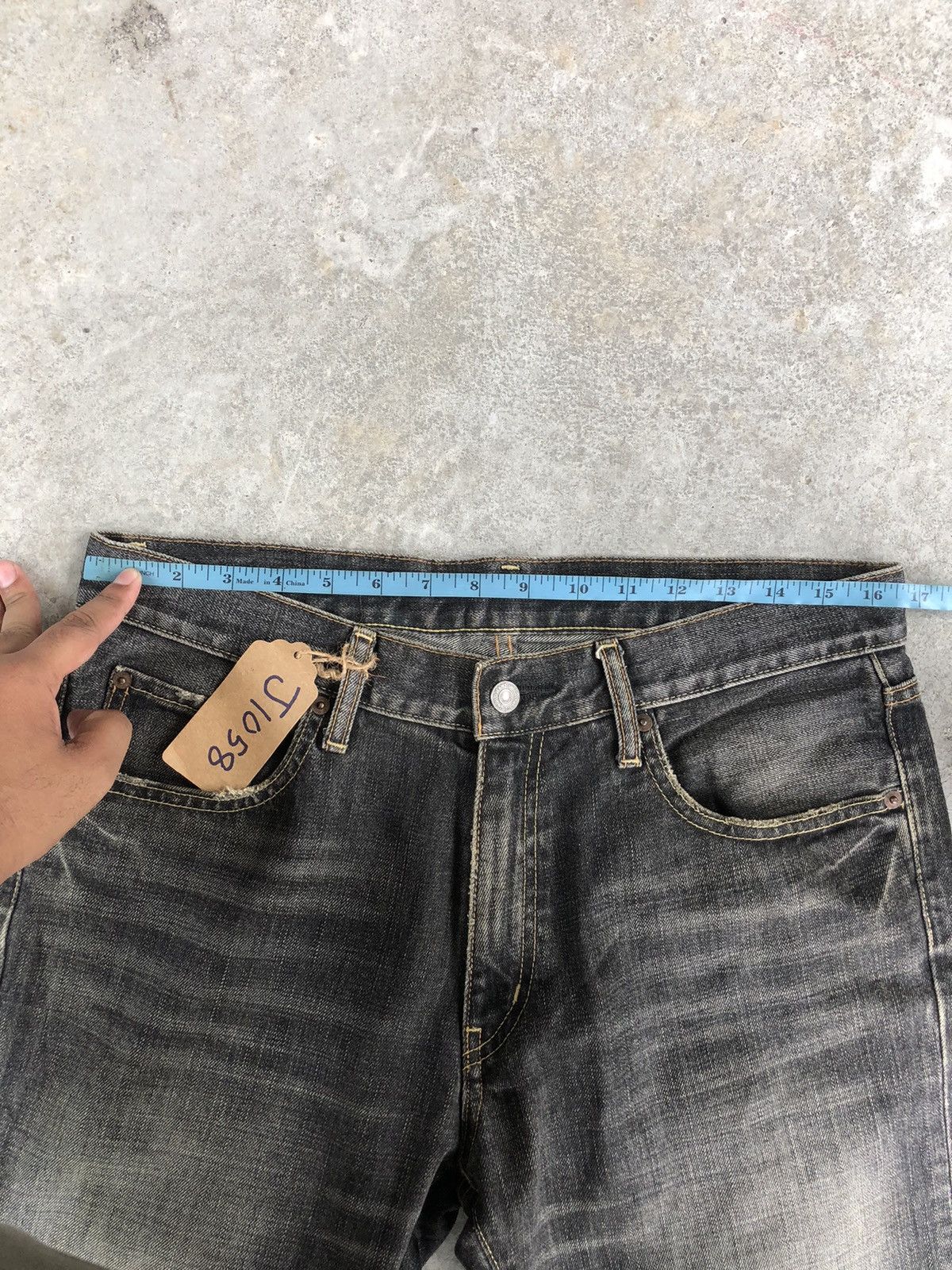 If Six Was Nine Japanese Uniqlo Flared Jeans Distressed Jeans Size US 33 - 21 Thumbnail