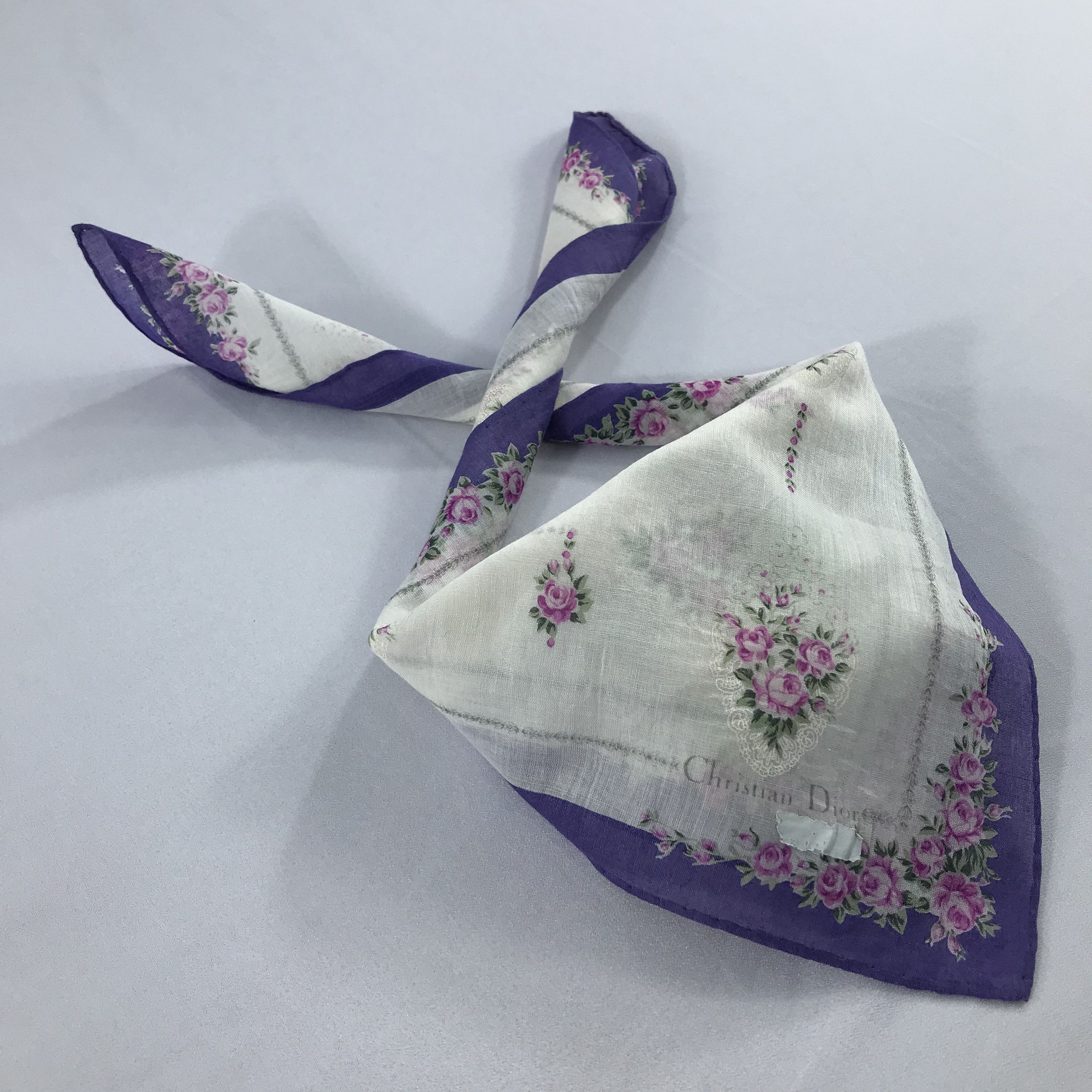Vintage Christian Dior Bandana / Handkerchief / Neckerchief - S2046 Size ONE SIZE - 4 Thumbnail