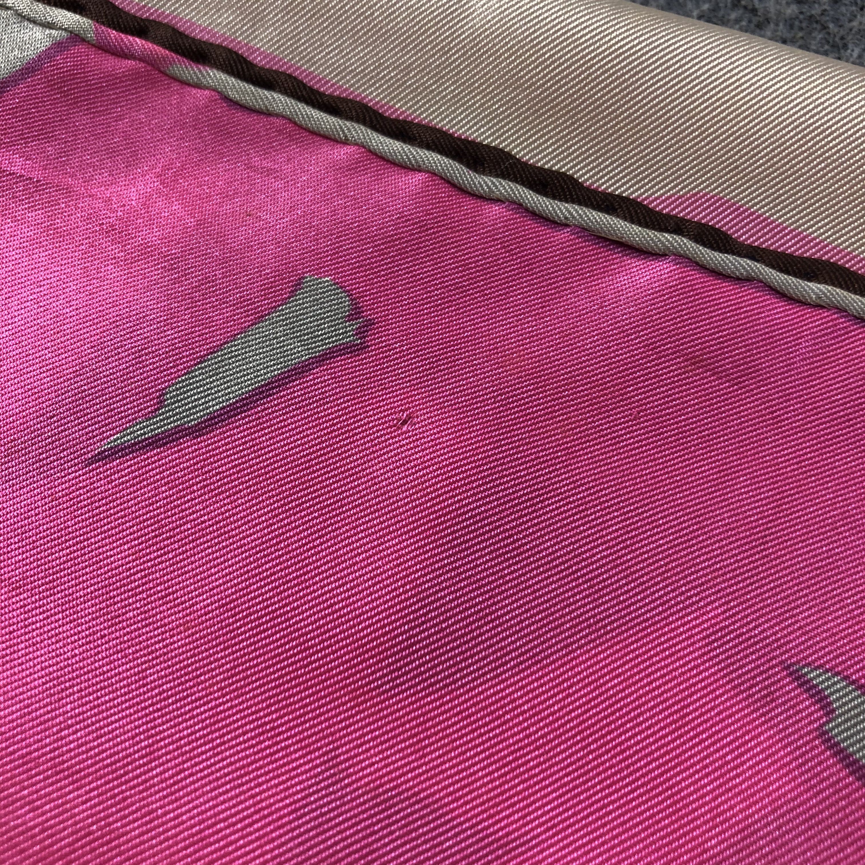 Vintage PAS Abstract Hand Rolled Silk Scarf M442 Size ONE SIZE - 16 Thumbnail