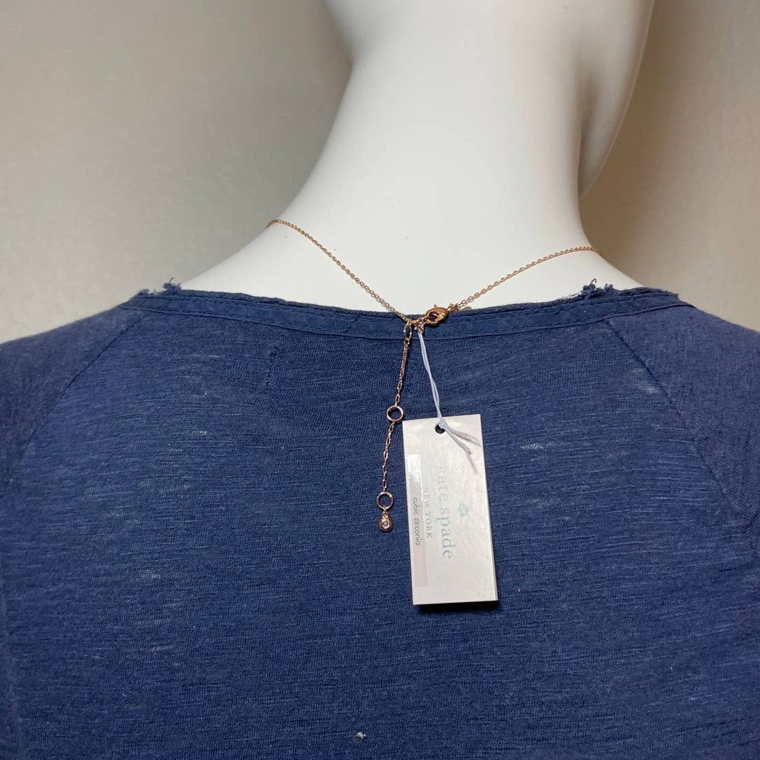 Kate Spade Kate Spade Rose Gold Everyday Spade Pave Mini Necklace Size ONE SIZE - 6 Thumbnail