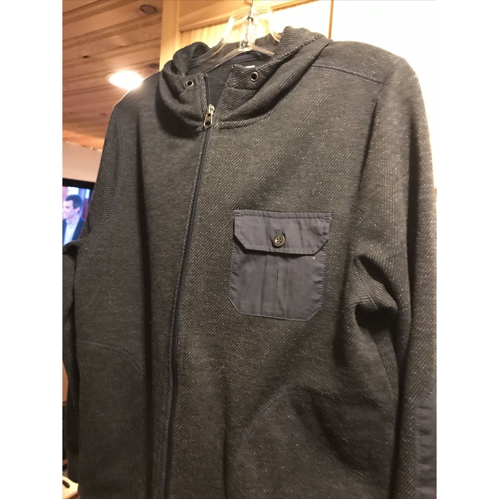 Element Element Men’s M Dark Gray Zip Hooded Cotton polyester jacket Size US M / EU 48-50 / 2 - 7 Thumbnail