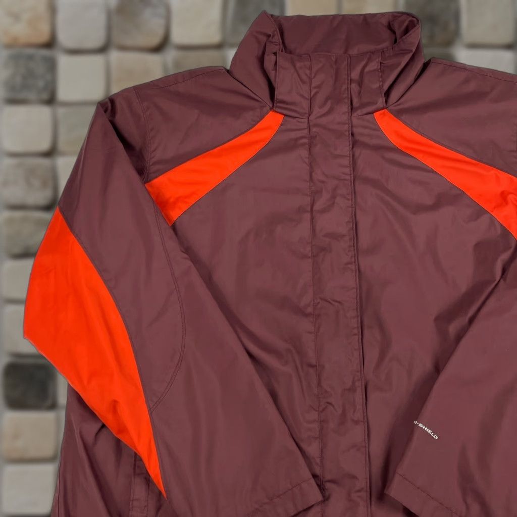 Vintage Columbia Jacket Womens 2X Red Omni-Shield Full Zip Hiking Skiing Water Repellent Outdoor Games Outdoors Wind-Resistant Pockets Collegiate Logo Size XXL / US 16-18 / IT 52-54 - 1 Thumbnail