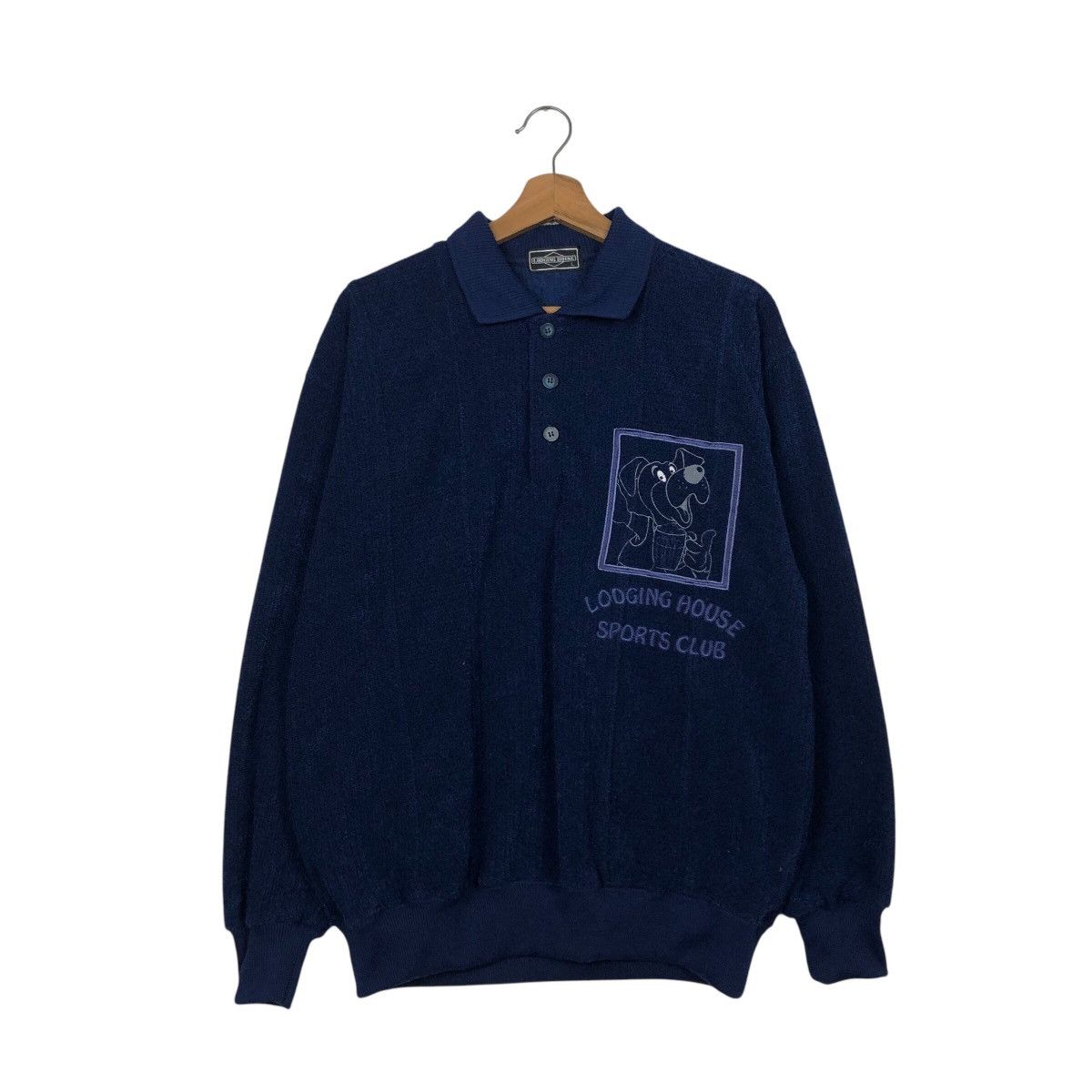 Cartoon Network × Japanese Brand × Vintage 📌Vintage Collar Sweatshirt Lodging House Logo Issey Miyake Size US L / EU 52-54 / 3 - 2 Thumbnail