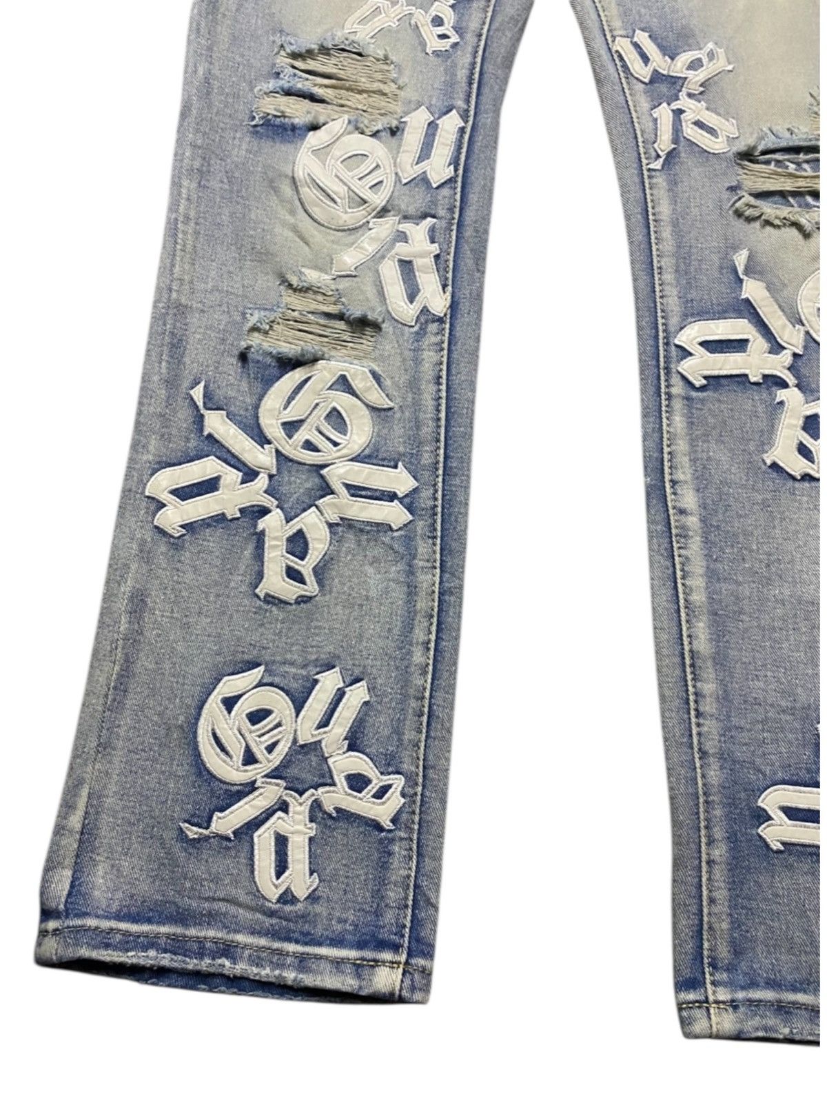 Japanese Brand Crazy Wash Japanese Brand Chrome heart Style Slim Fit Jeans Size US 30 / EU 46 - 9 Thumbnail